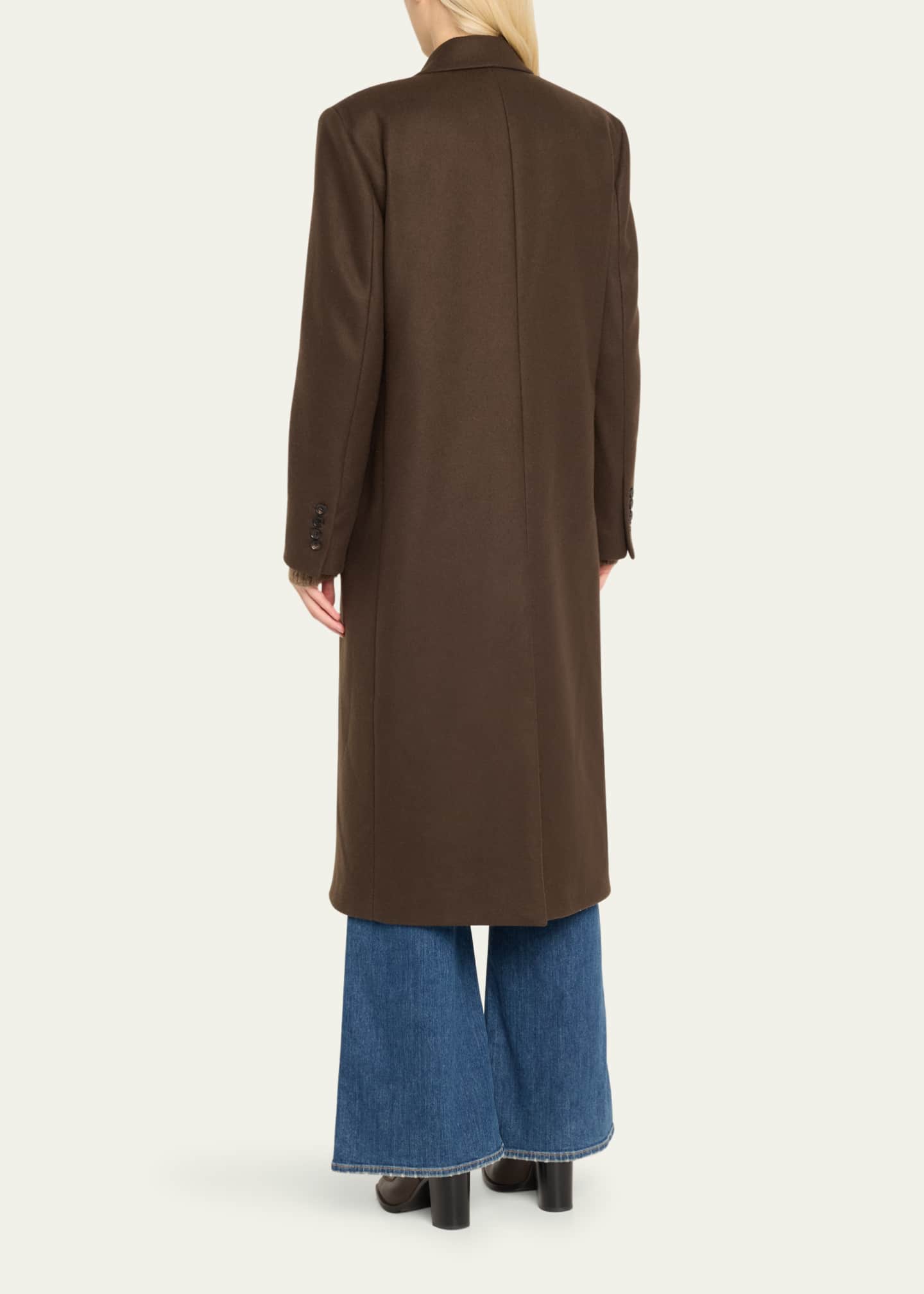 Nili Lotan Edmont Double-Breasted Long Coat Image 3 of 5