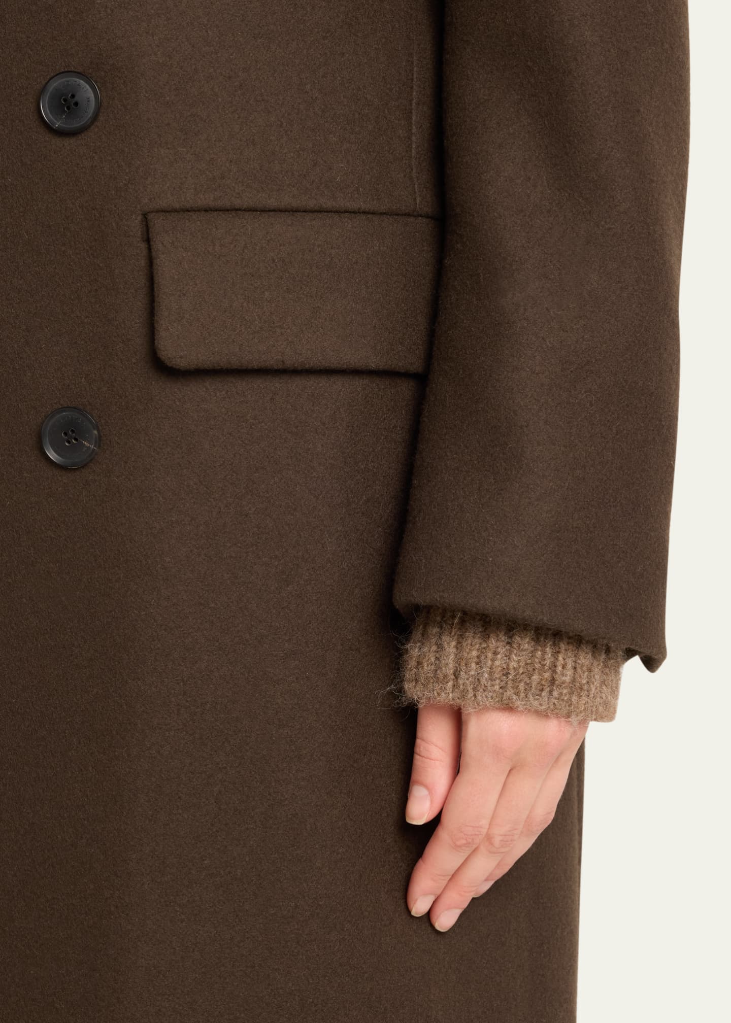 Nili Lotan Edmont Double-Breasted Long Coat Image 5 of 5