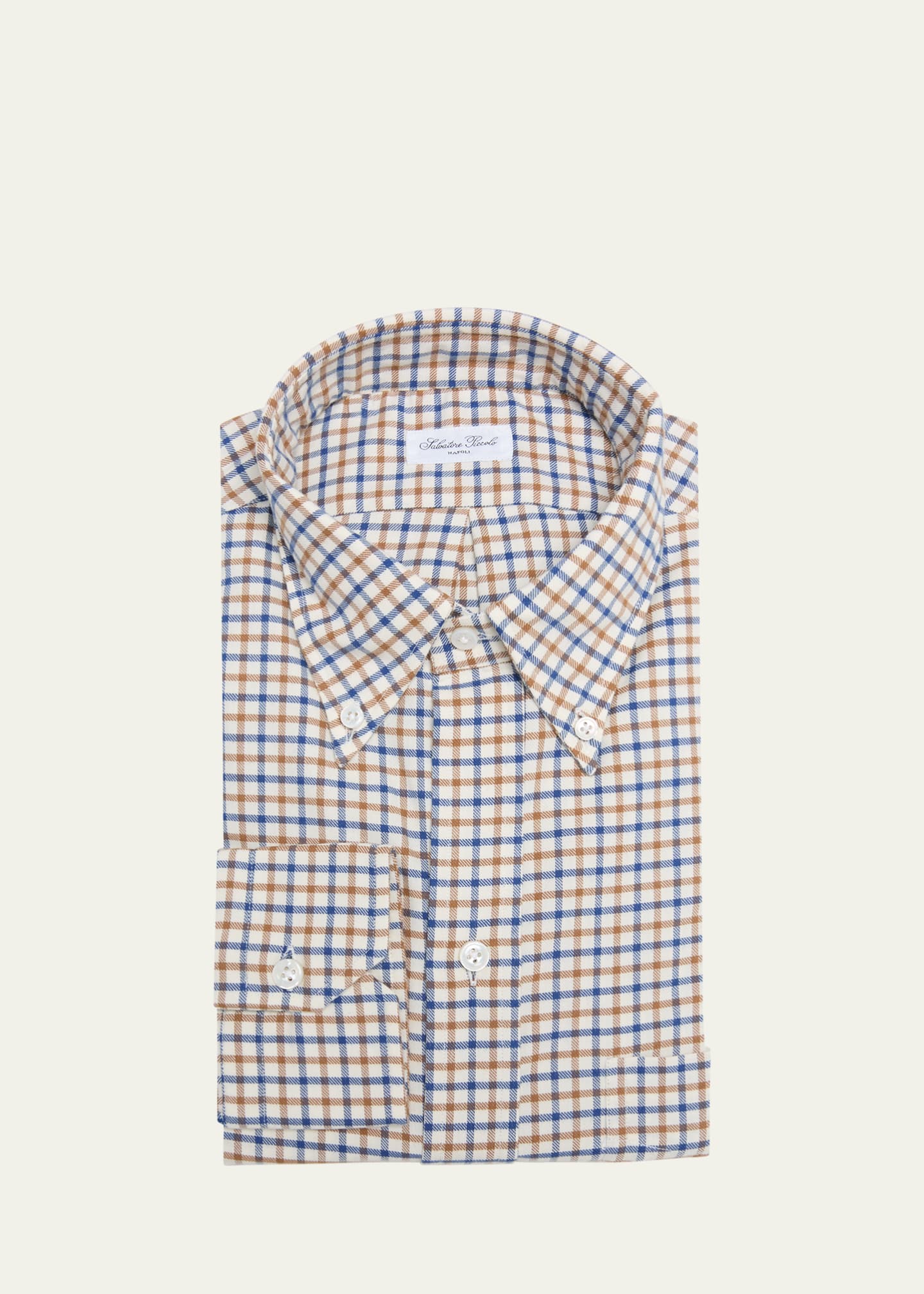 Salvatore Piccolo Men s Cotton Check Casual Button Down Shirt