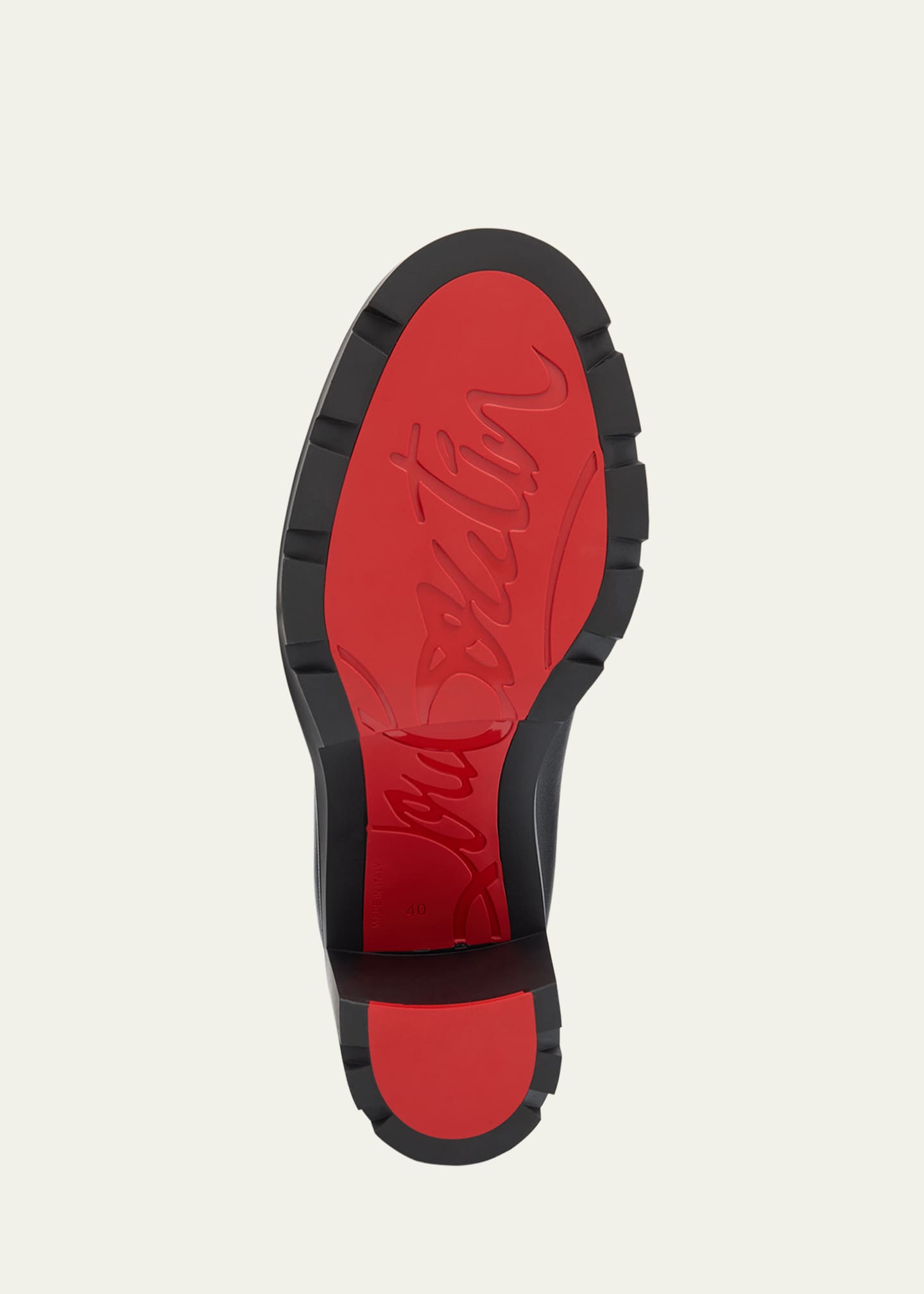 Christian Louboutin Marchacroche Leather Red Sole Chelsea Booties