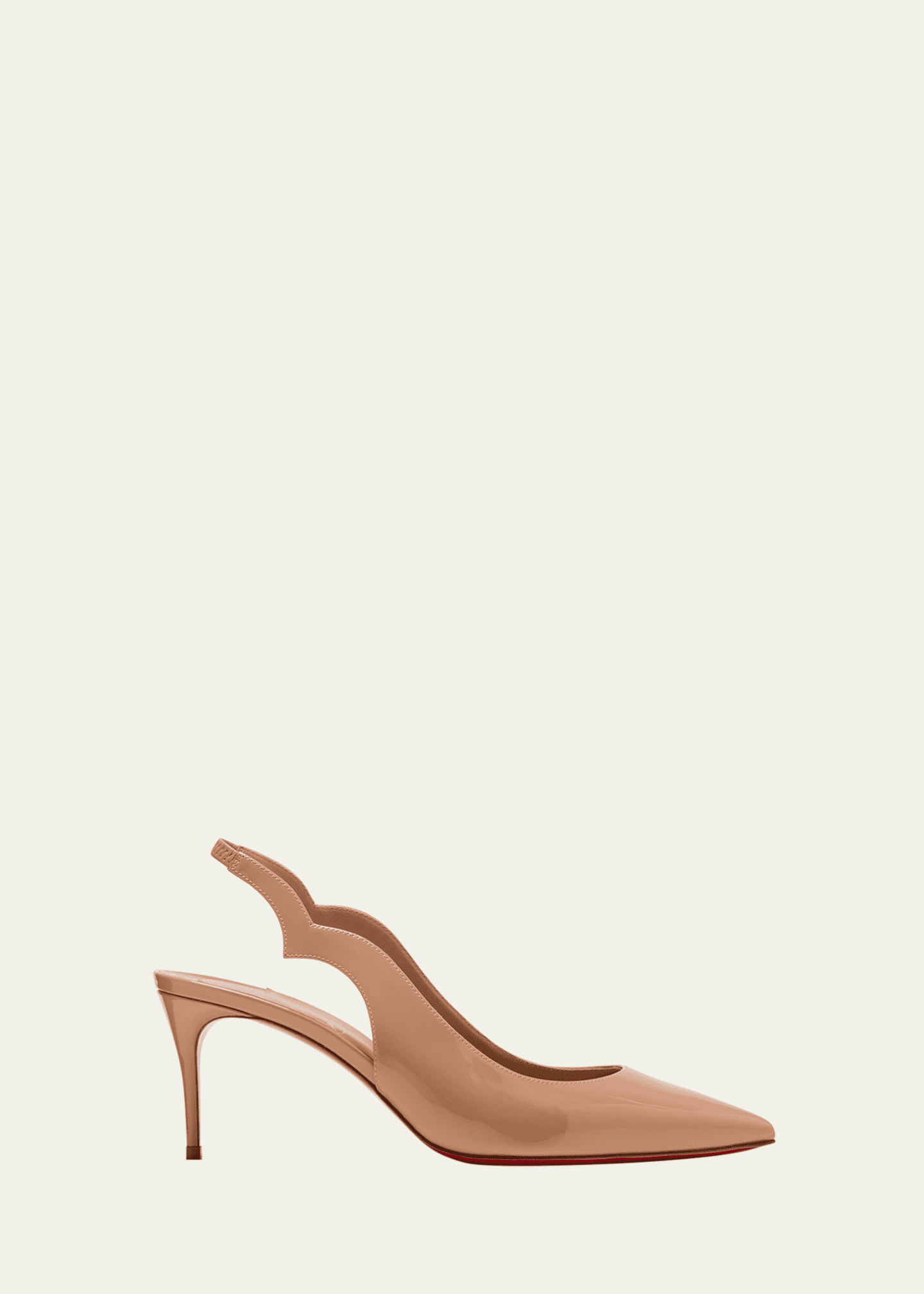 Christian Louboutin Hot Chick Patent Red Sole Slingback Pumps Image 1 of 5