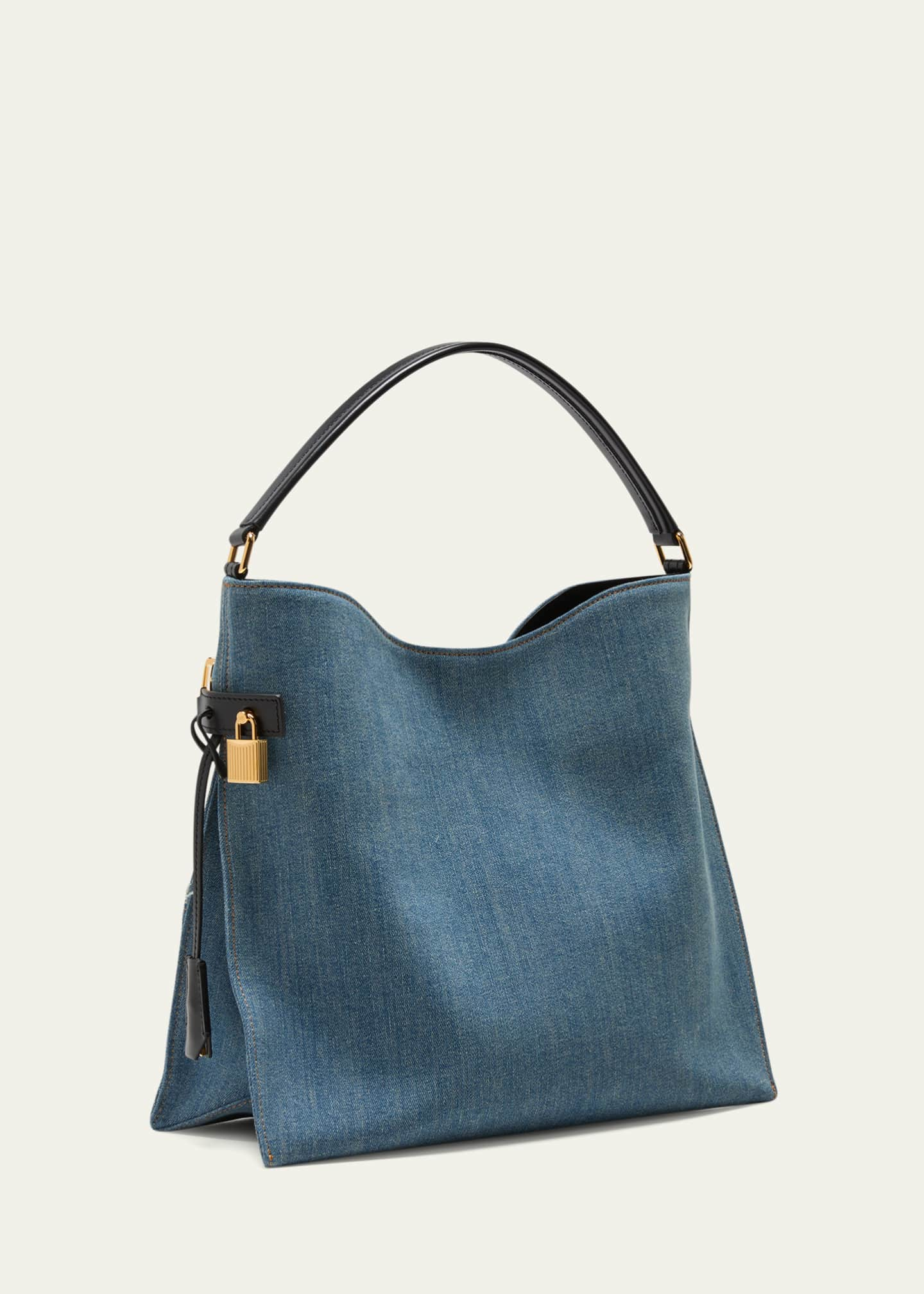 TOM FORD Alix Hobo Small in Patchwork Denim