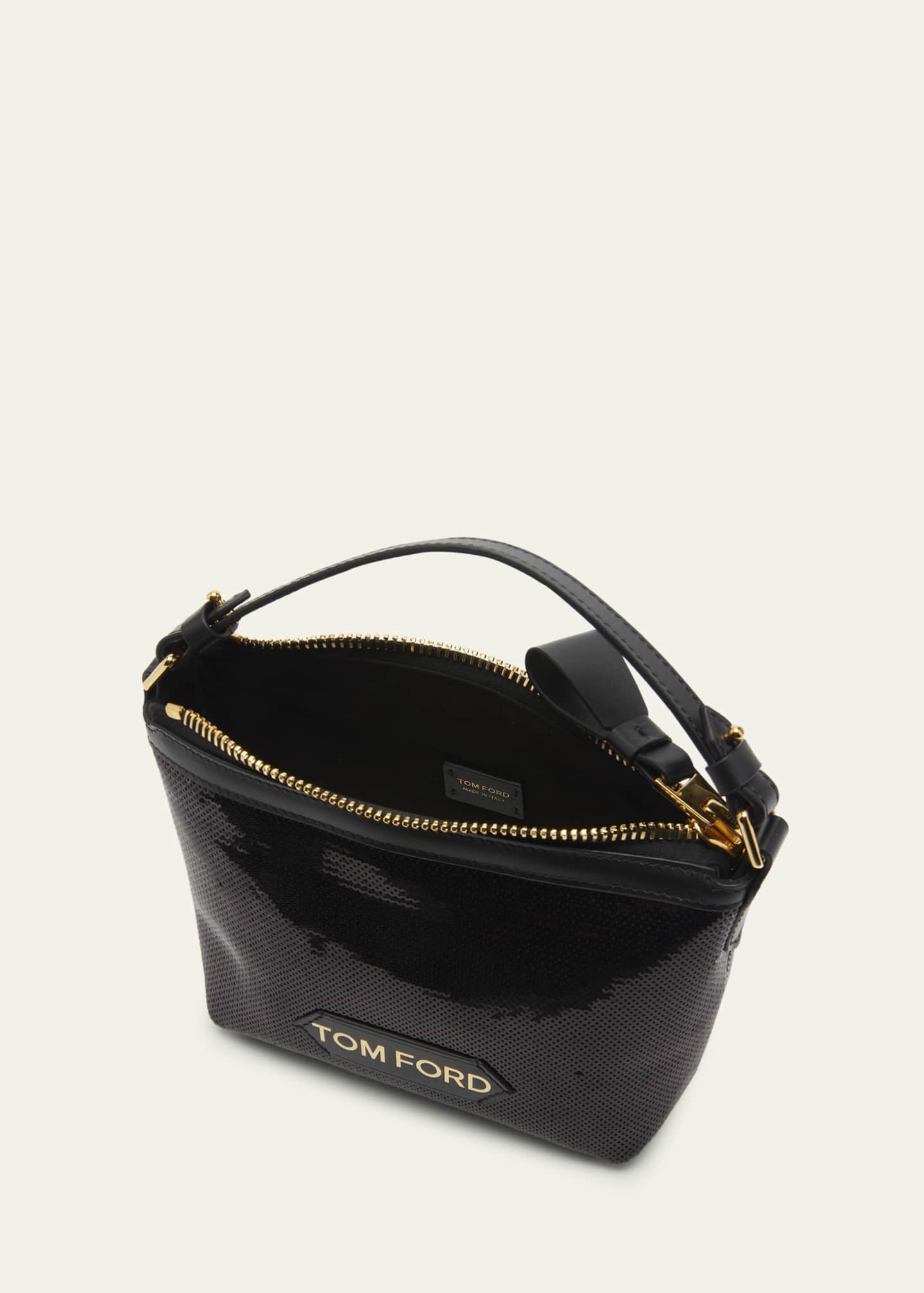 TOM FORD Medium Label Quilted Nylon Crossbody Bag - Bergdorf Goodman