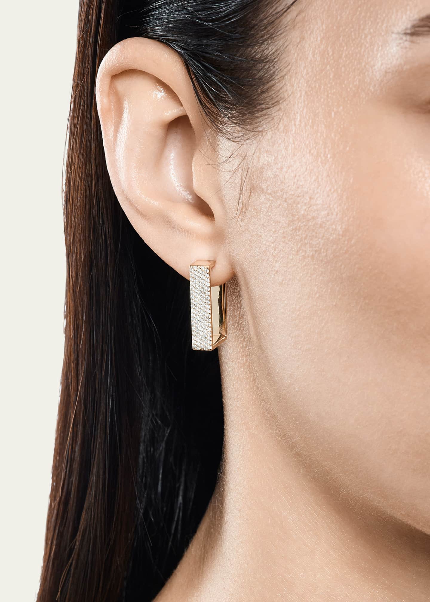 Lana 14k Flawless Vanity Diamond Geometric Hoop Earrings Image 2 of 2