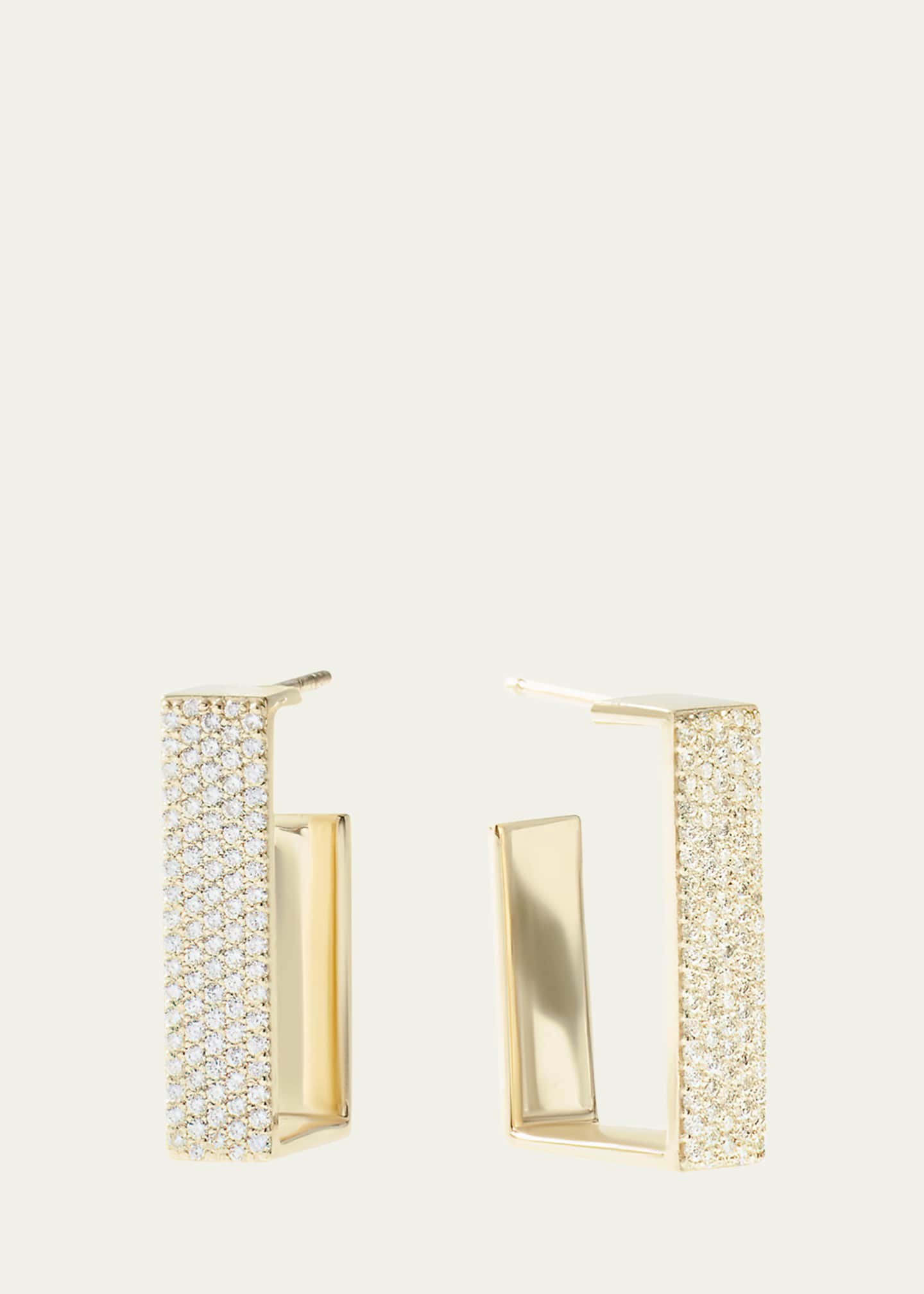 Lana 14k Flawless Vanity Diamond Geometric Hoop Earrings Image 1 of 2
