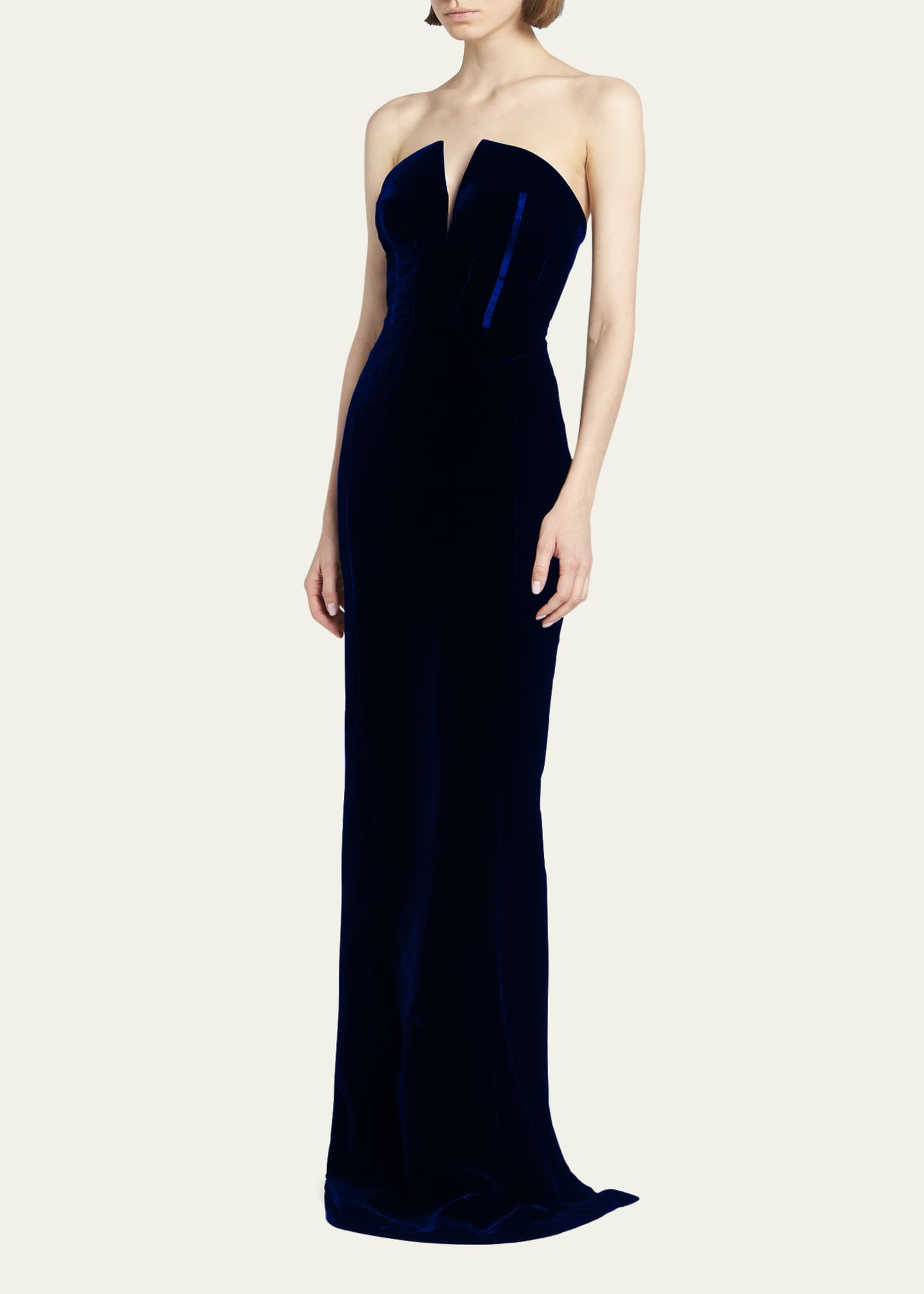 TOM FORD Strapless Velvet Column Gown Bergdorf Goodman