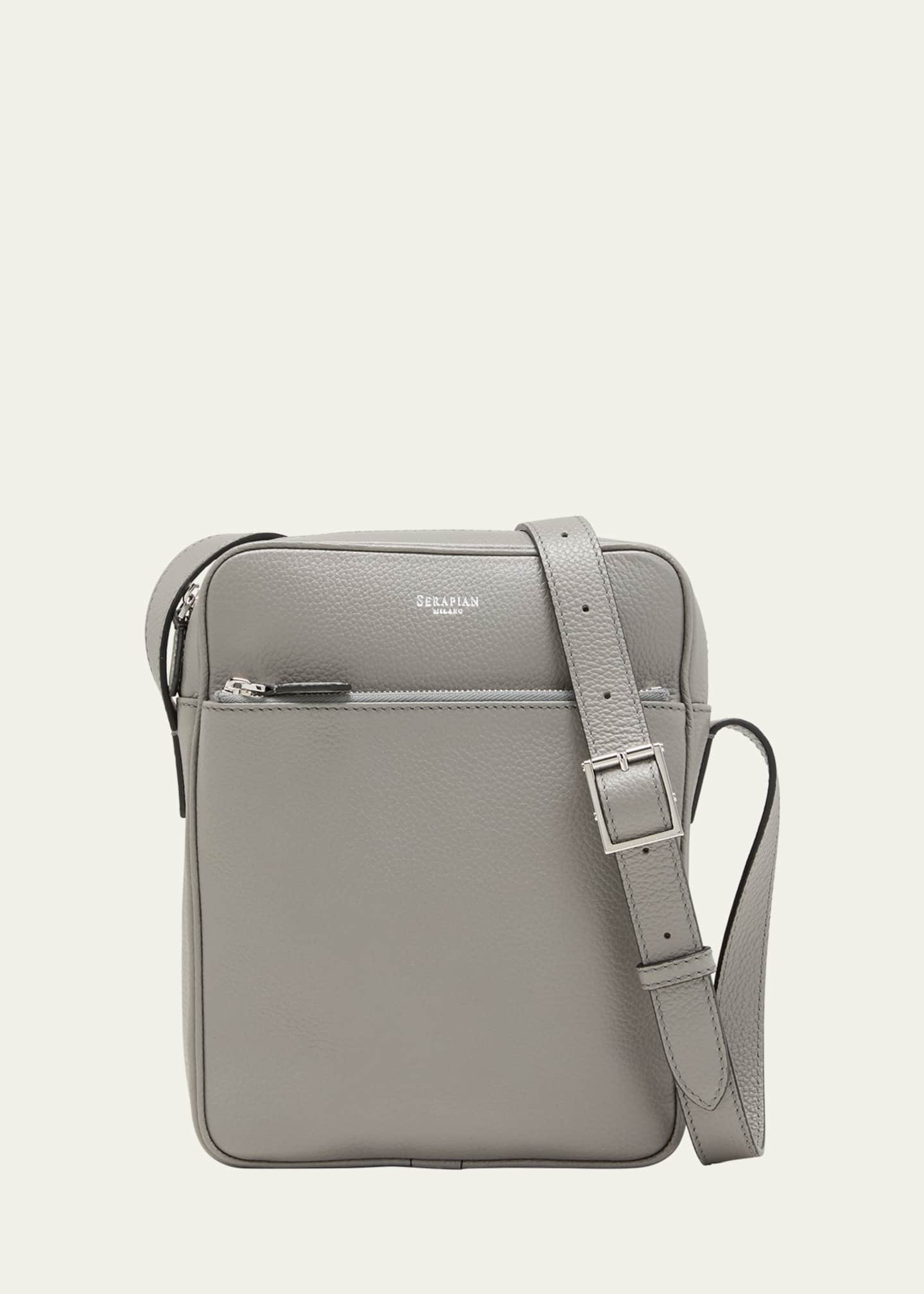 Serapian Men's Cachemire Leather Crossbody Bag Image 1 of 5
