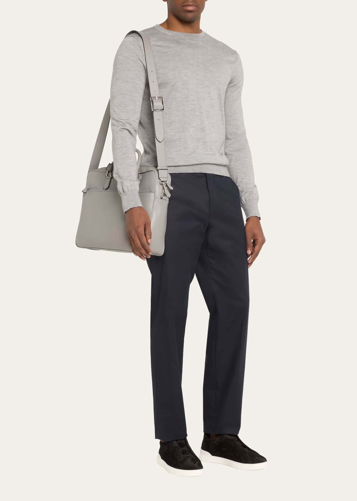 Serapian Men's Slim Briefcase in Cachemire Leather Image 5 of 5