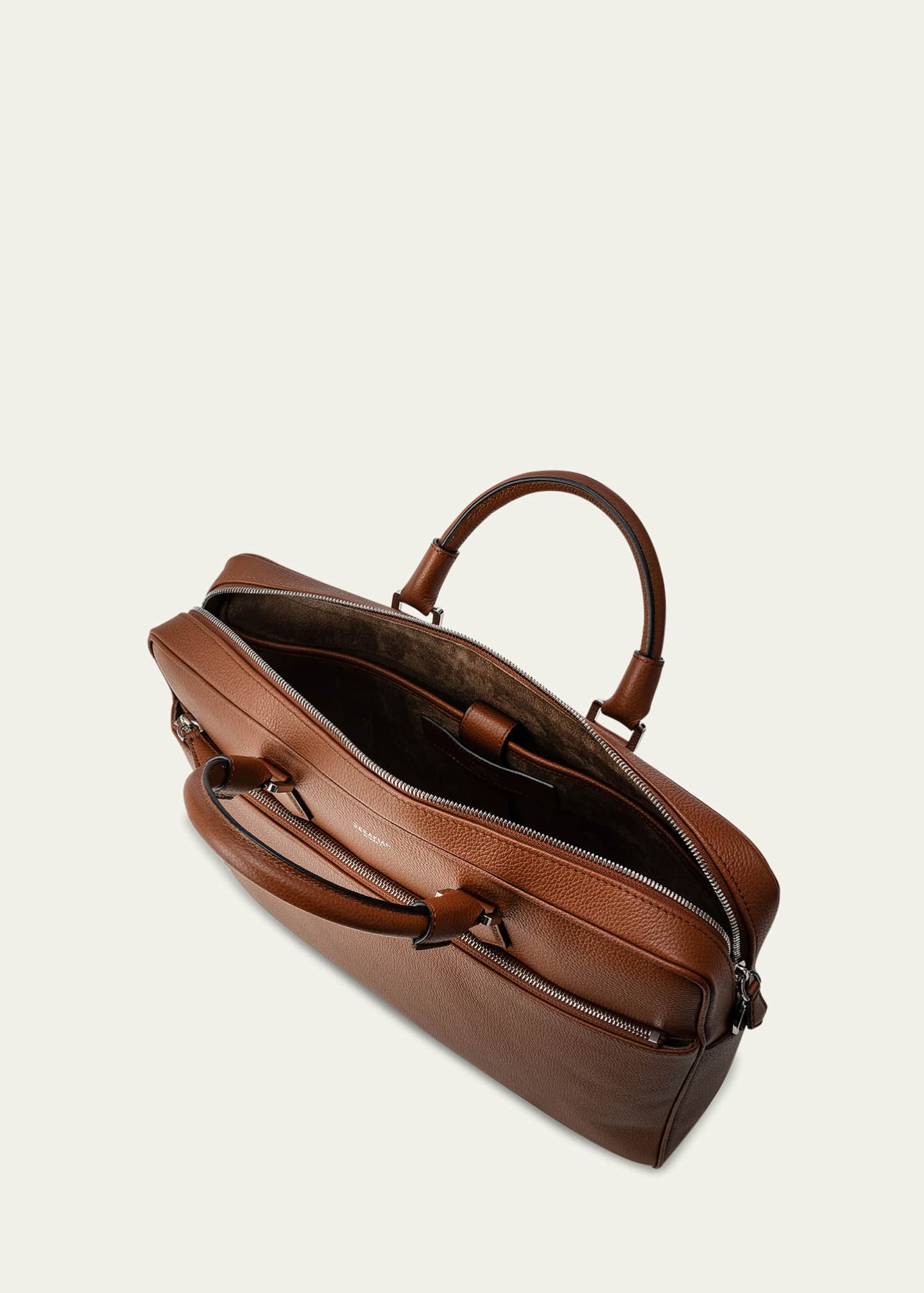 Serapian Men's Slim Briefcase in Cachemire Leather Image 4 of 5