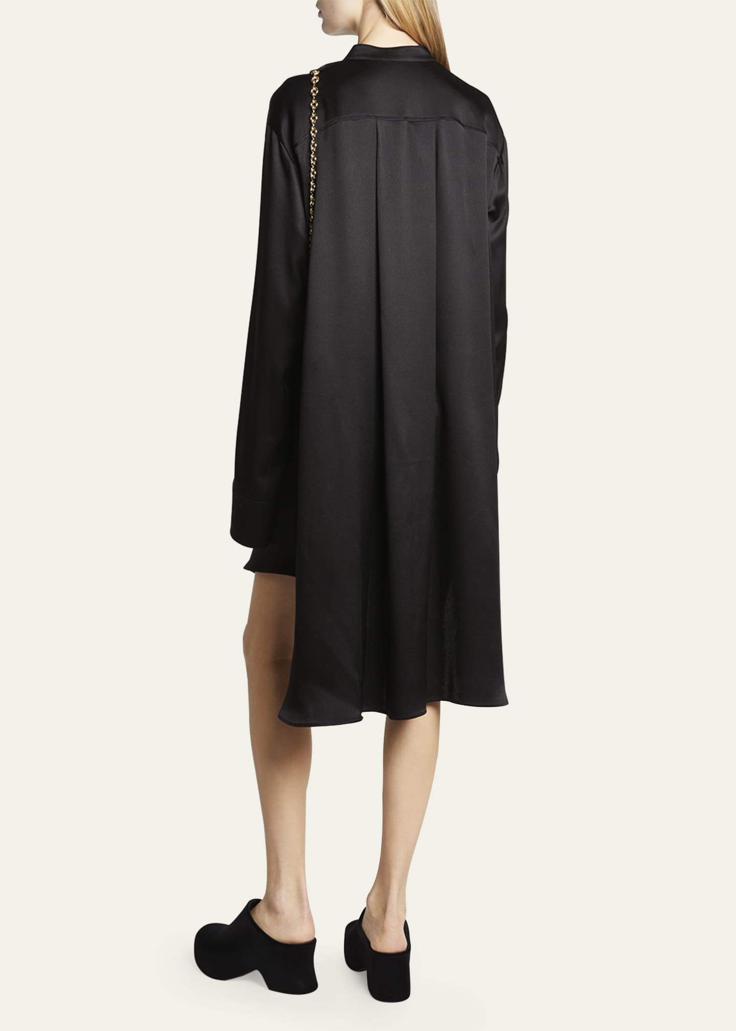 Loewe Silk Shirtdress with Chain Drape Detail Image 3 of 5