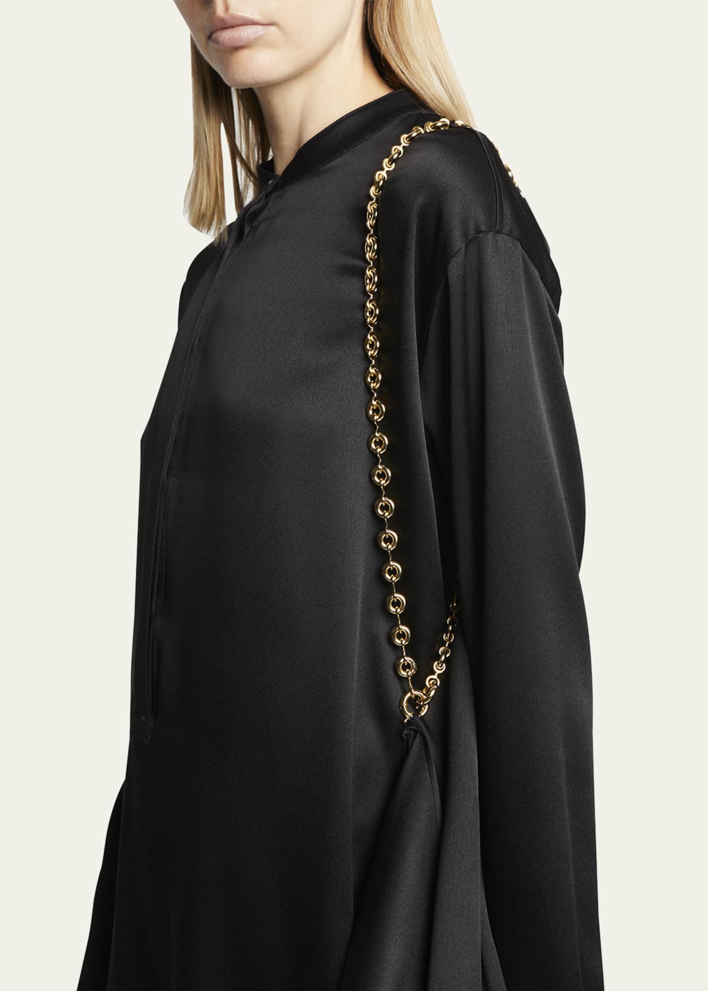 Loewe Silk Shirtdress with Chain Drape Detail Image 5 of 5