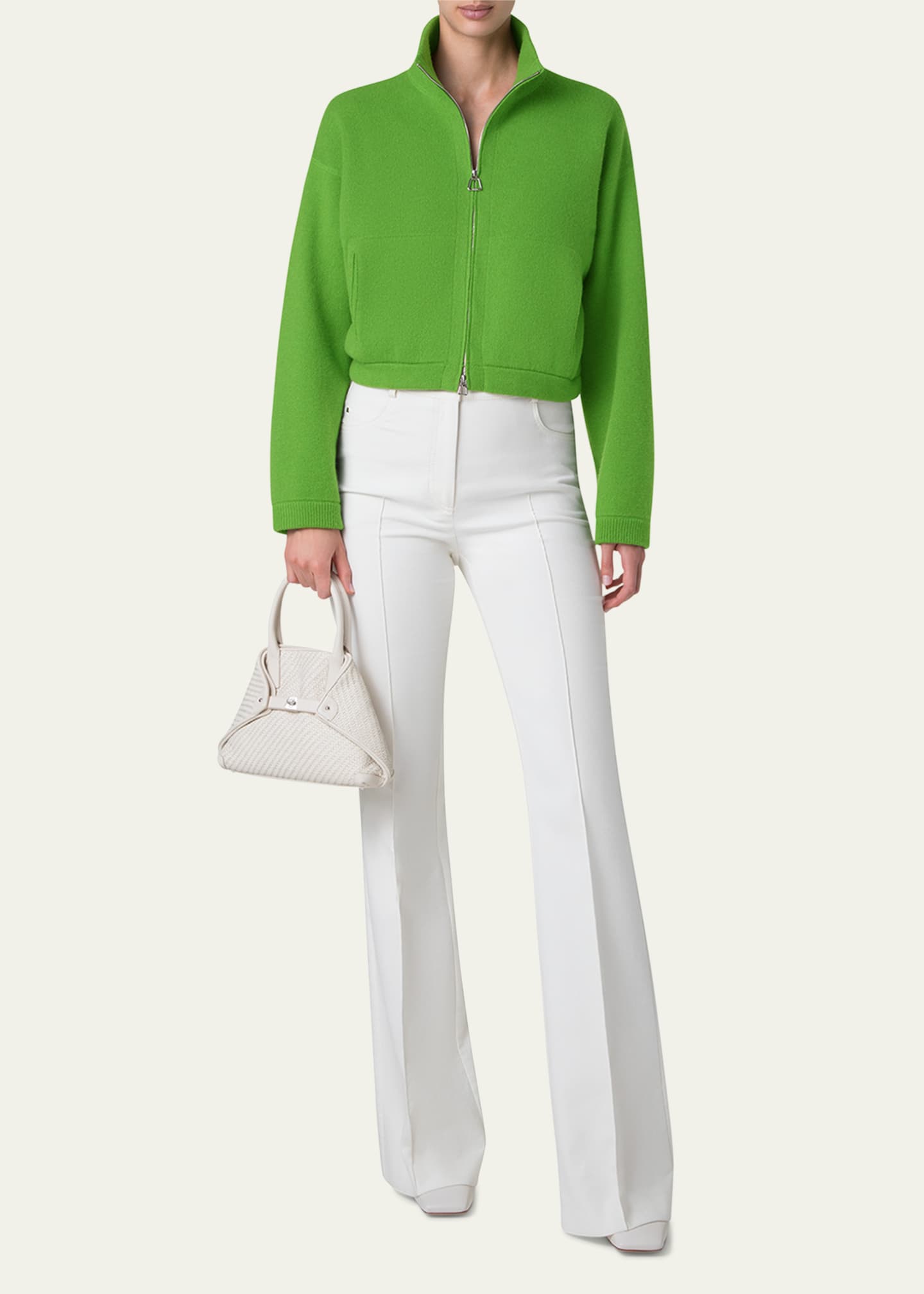 Akris Ai Little Braided Leather Top-Handle Bag Image 4 of 4