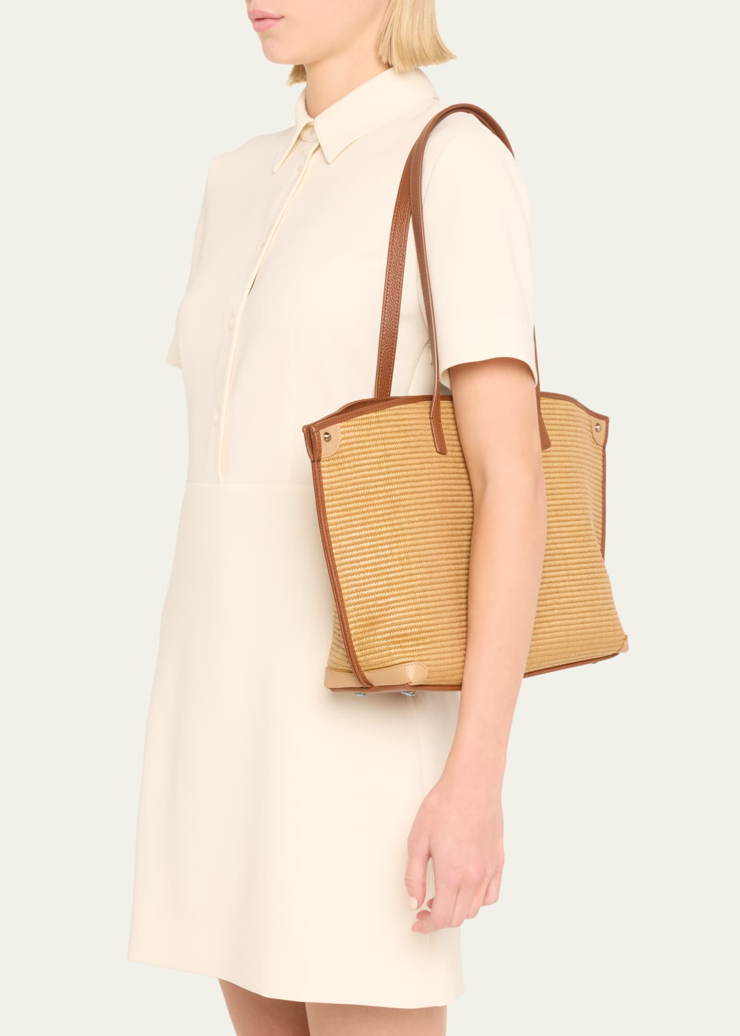 Akris Ai Small Raffia Shoulder Bag Image 2 of 5