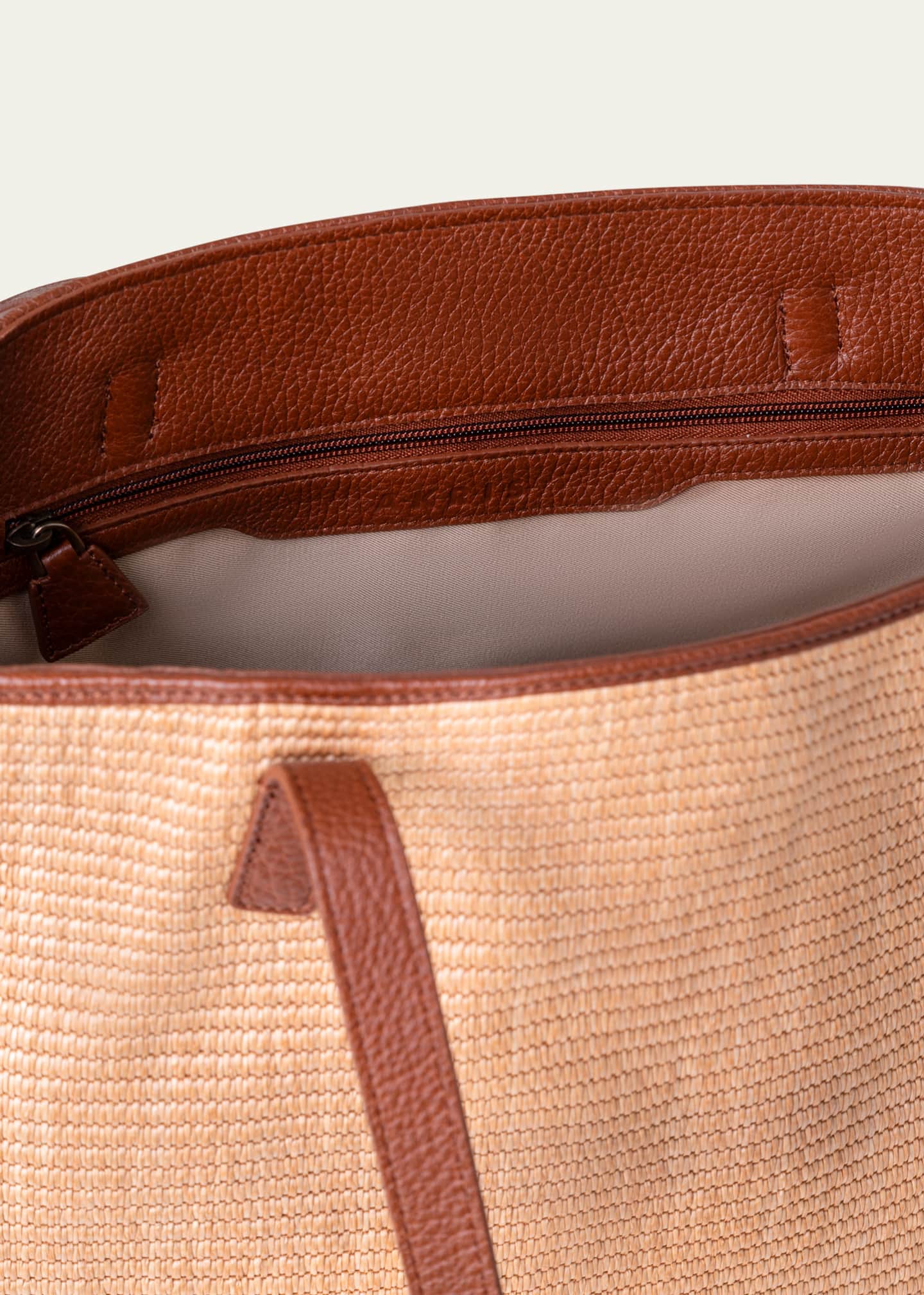 Akris Ai Small Raffia Shoulder Bag Image 4 of 5