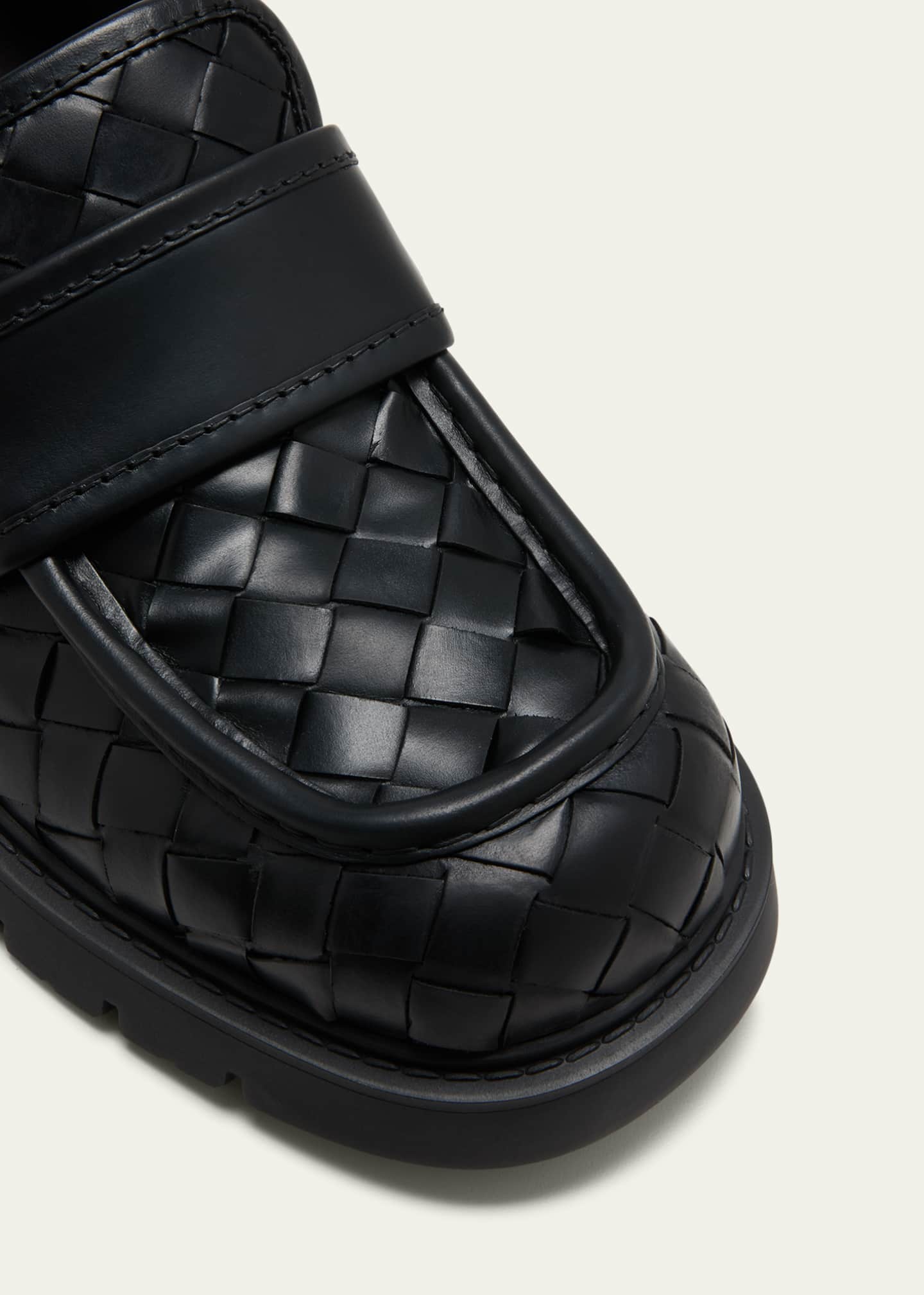 Bottega Veneta Men's Haddock Intrecciato Leather Penny