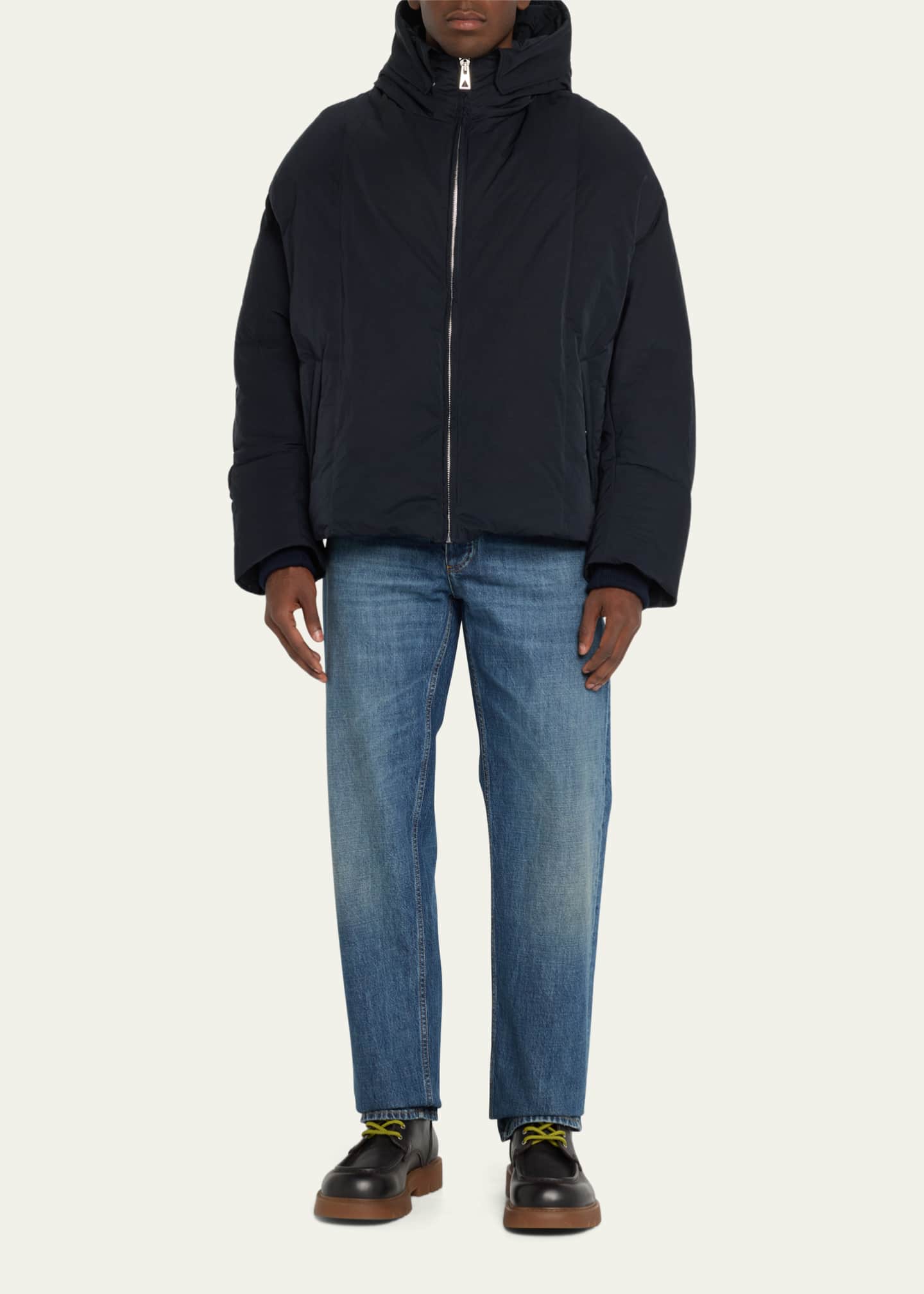 Bottega Veneta Men's Haddock Leather Lace-Up Boots Image 3 of 5
