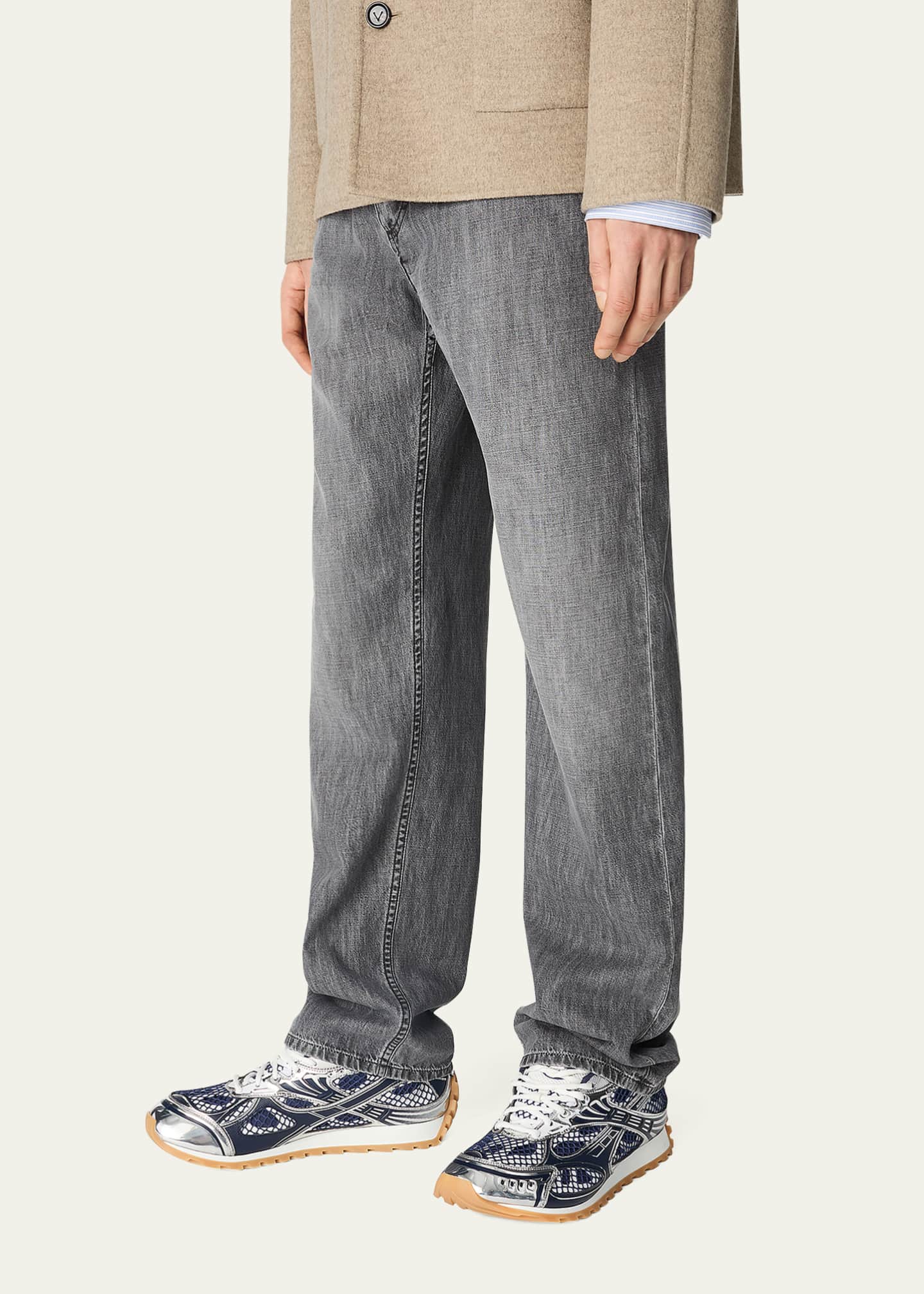 Bottega Veneta Men's Orbit Technical Fishnet Sneakers - Bergdorf