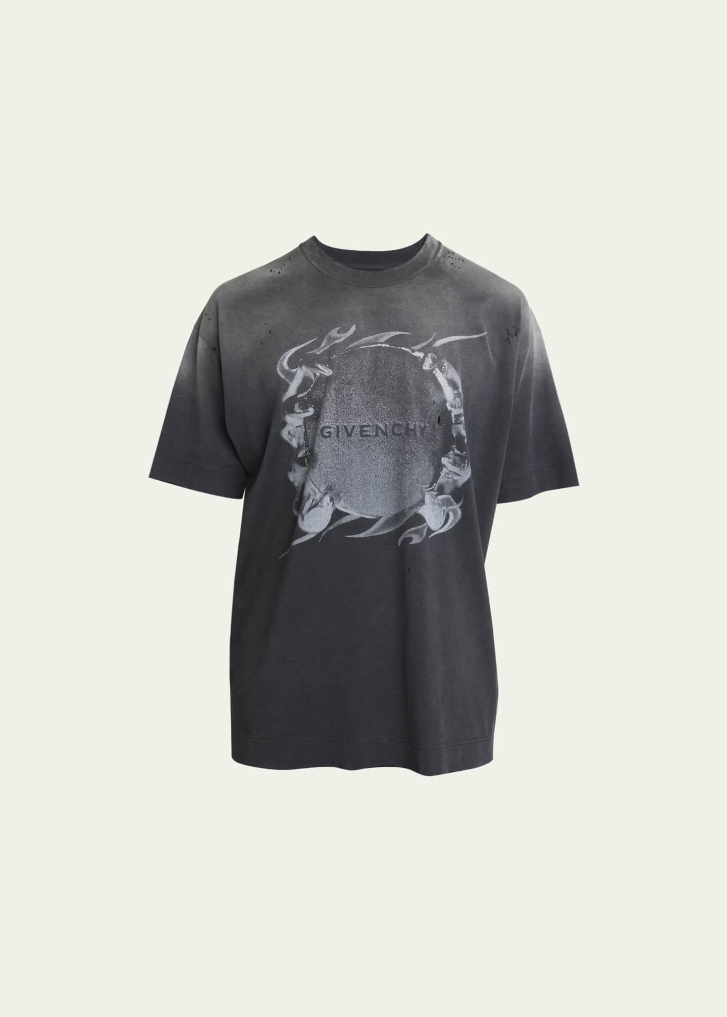 White givenchy distressed t shirt hot sale