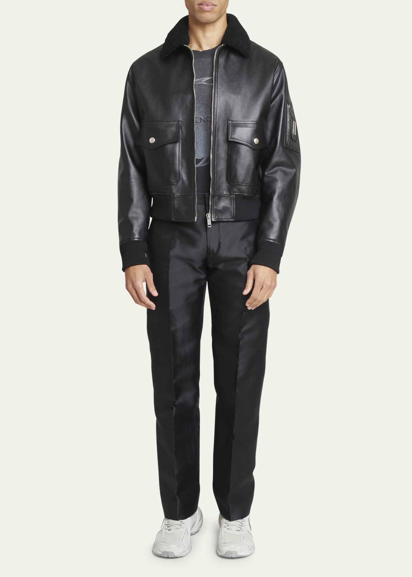 Leather on sale jacket givenchy