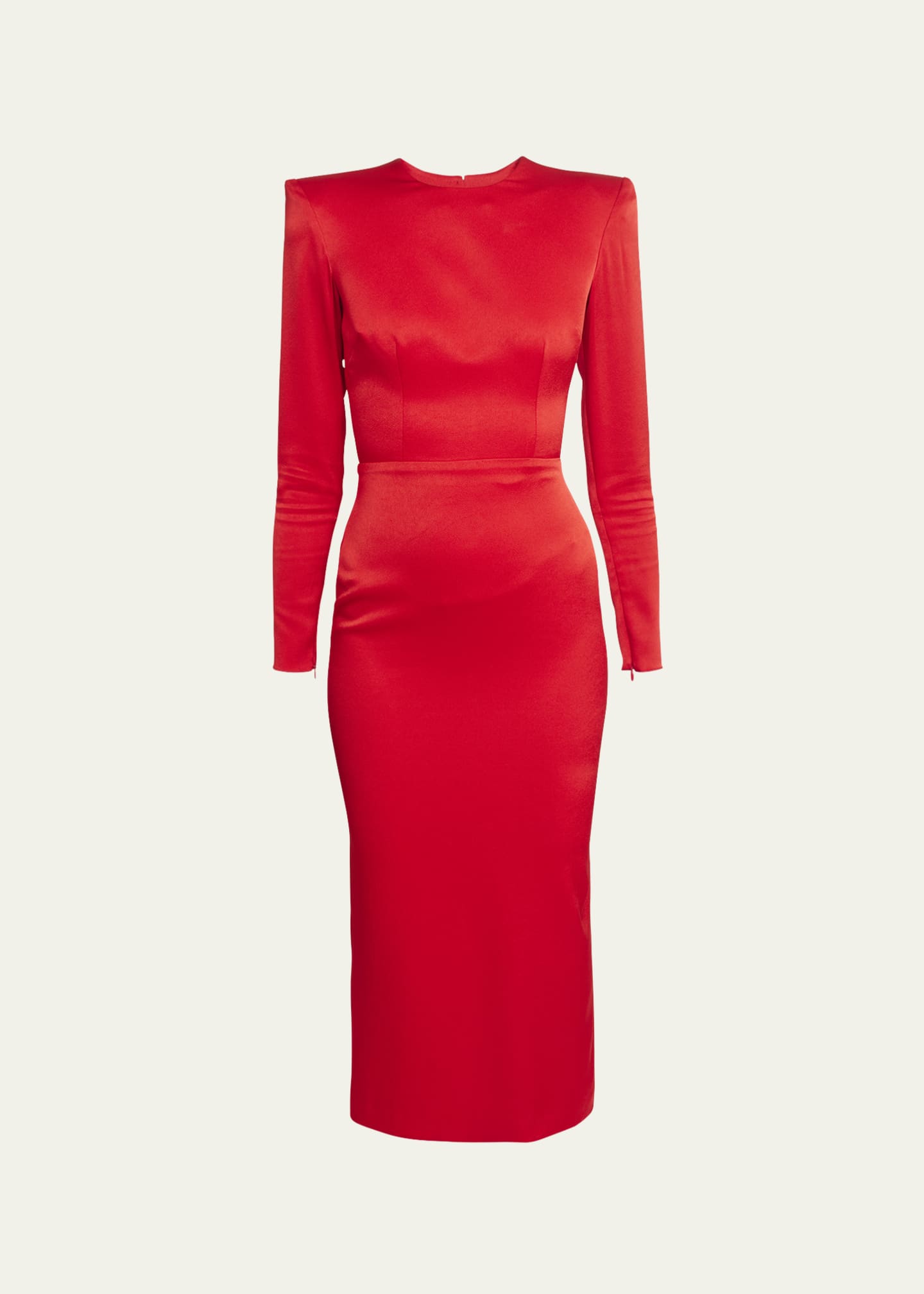 Alex Perry Heart Cutout Satin Midi Dress - Bergdorf Goodman