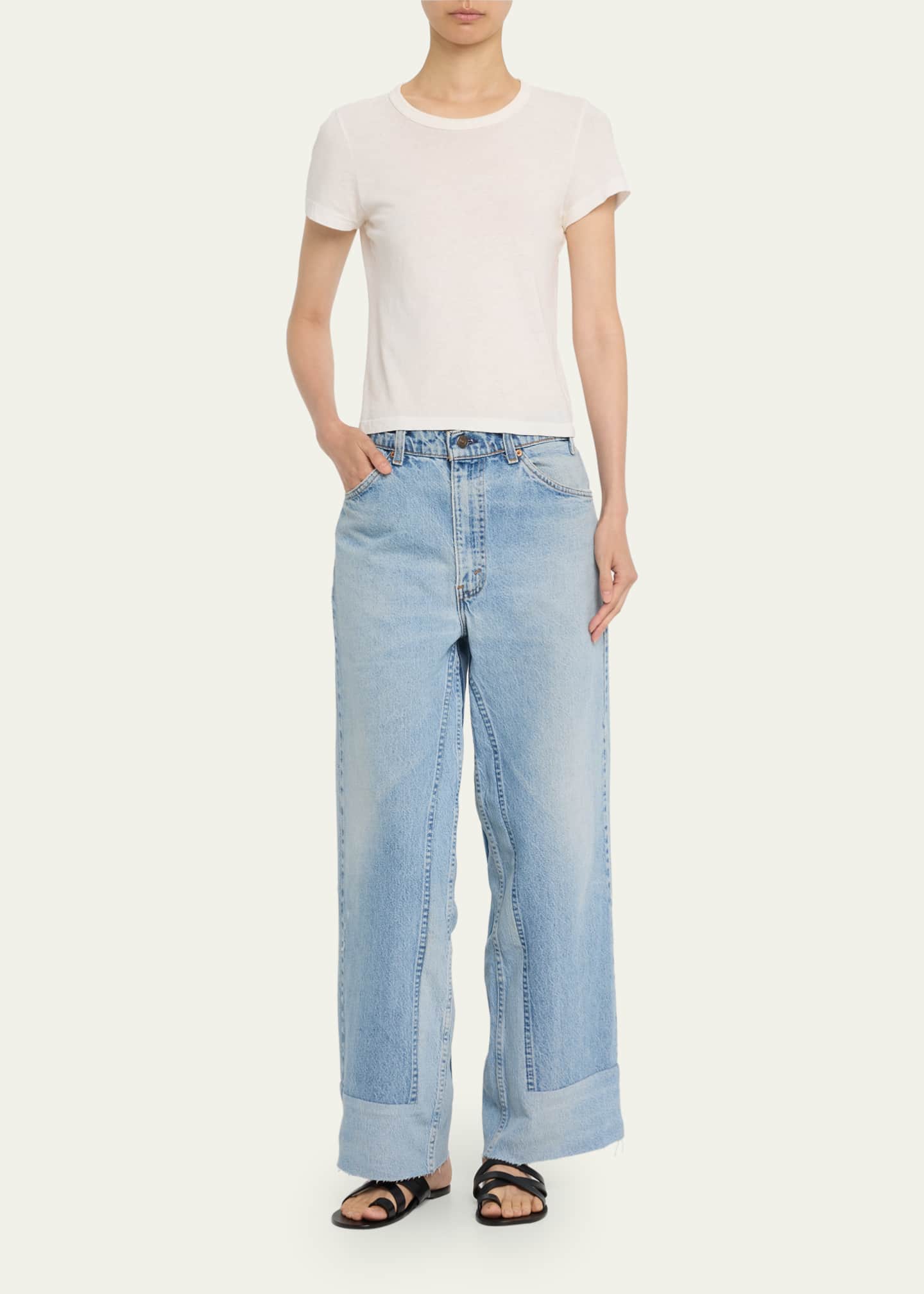 B SIDES Reworked Culotte Jeans - Bergdorf Goodman