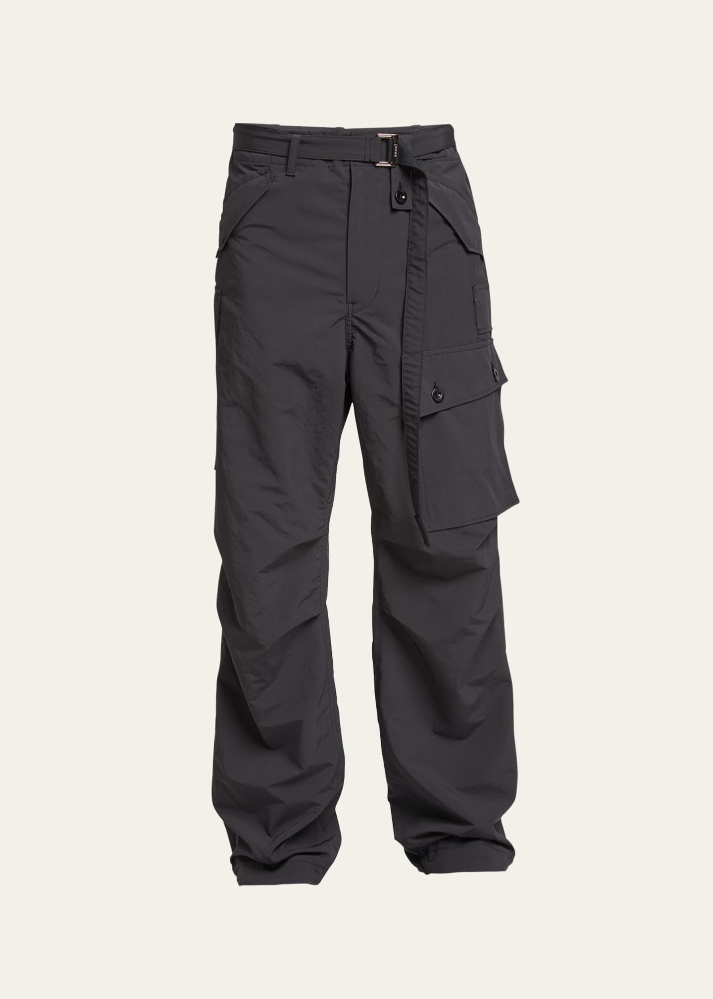 SACAI Men's Taffeta Self-Belt Cargo Pants - Bergdorf Goodman