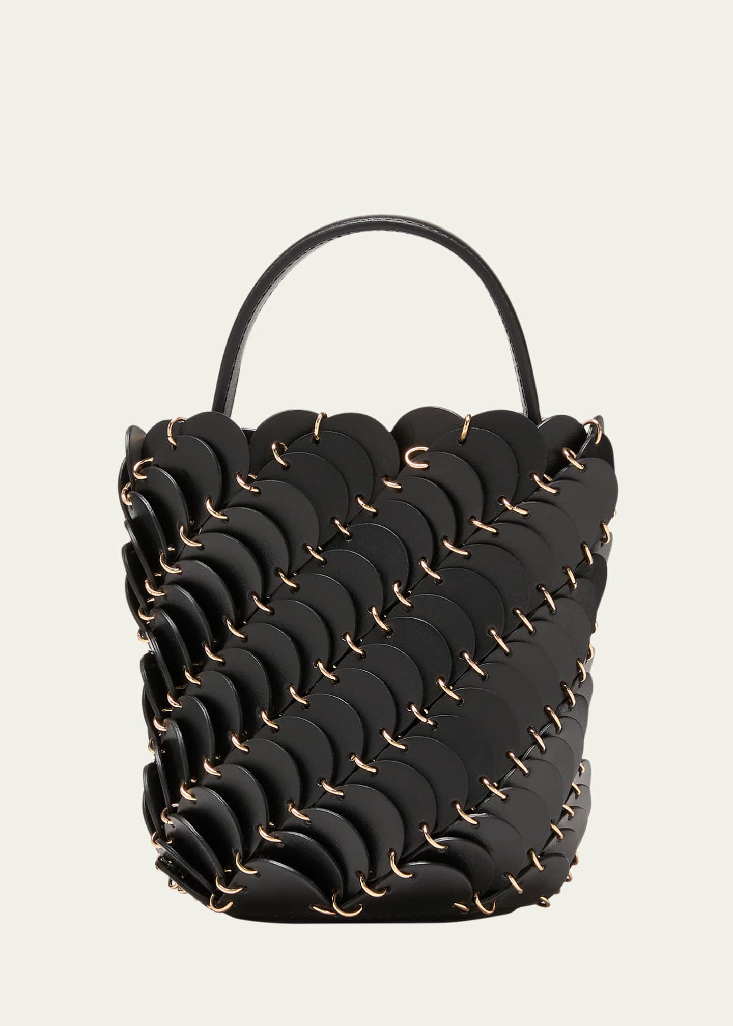 Rabanne Small DiscLink Leather Bucket Bag Bergdorf Goodman