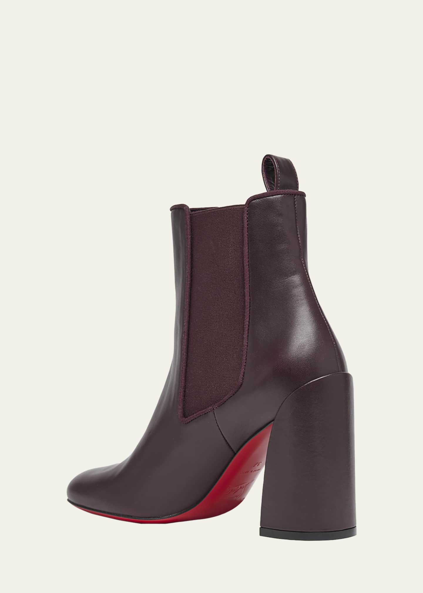 Red bottom chelsea boots sales