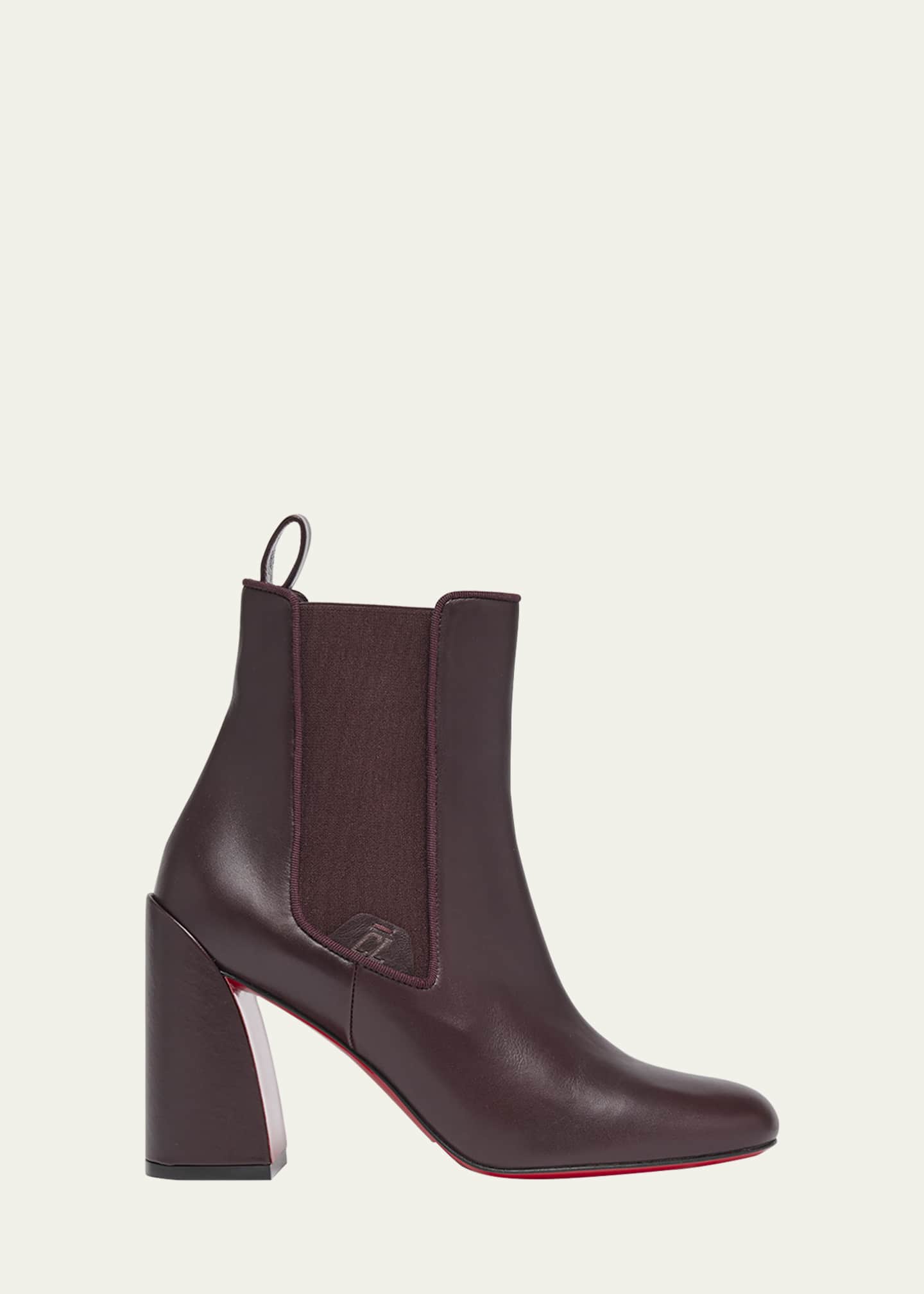 Red bottom chelsea boots sales