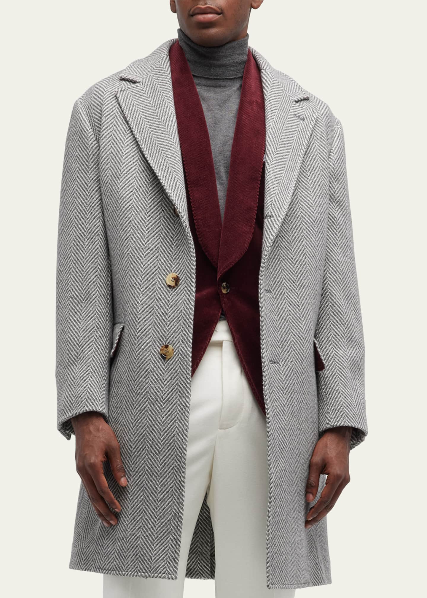 Brunello Cucinelli Men s Hollywood Glamour Exploded Chevron Wool