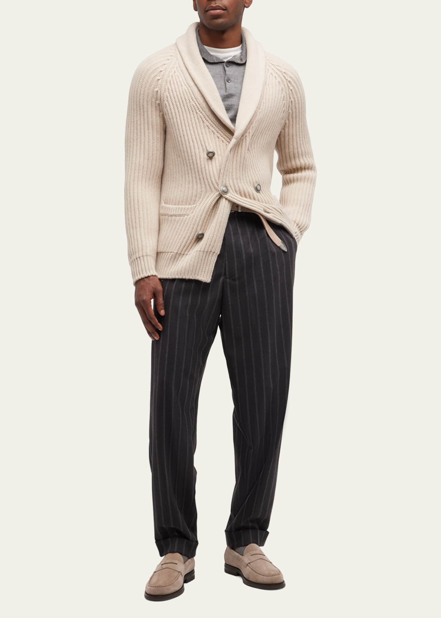 Double breasted cardigan online mens