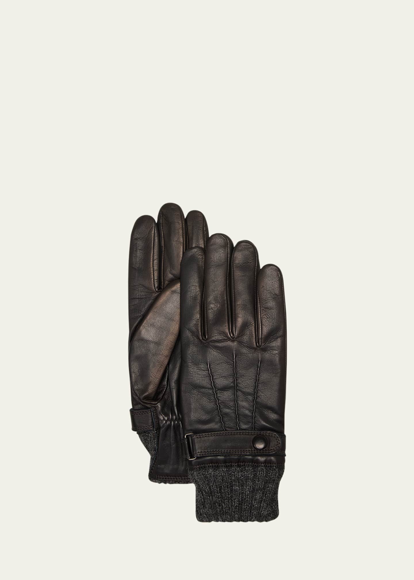Agnelle Men s Darius Cashmere Lined Leather Gloves