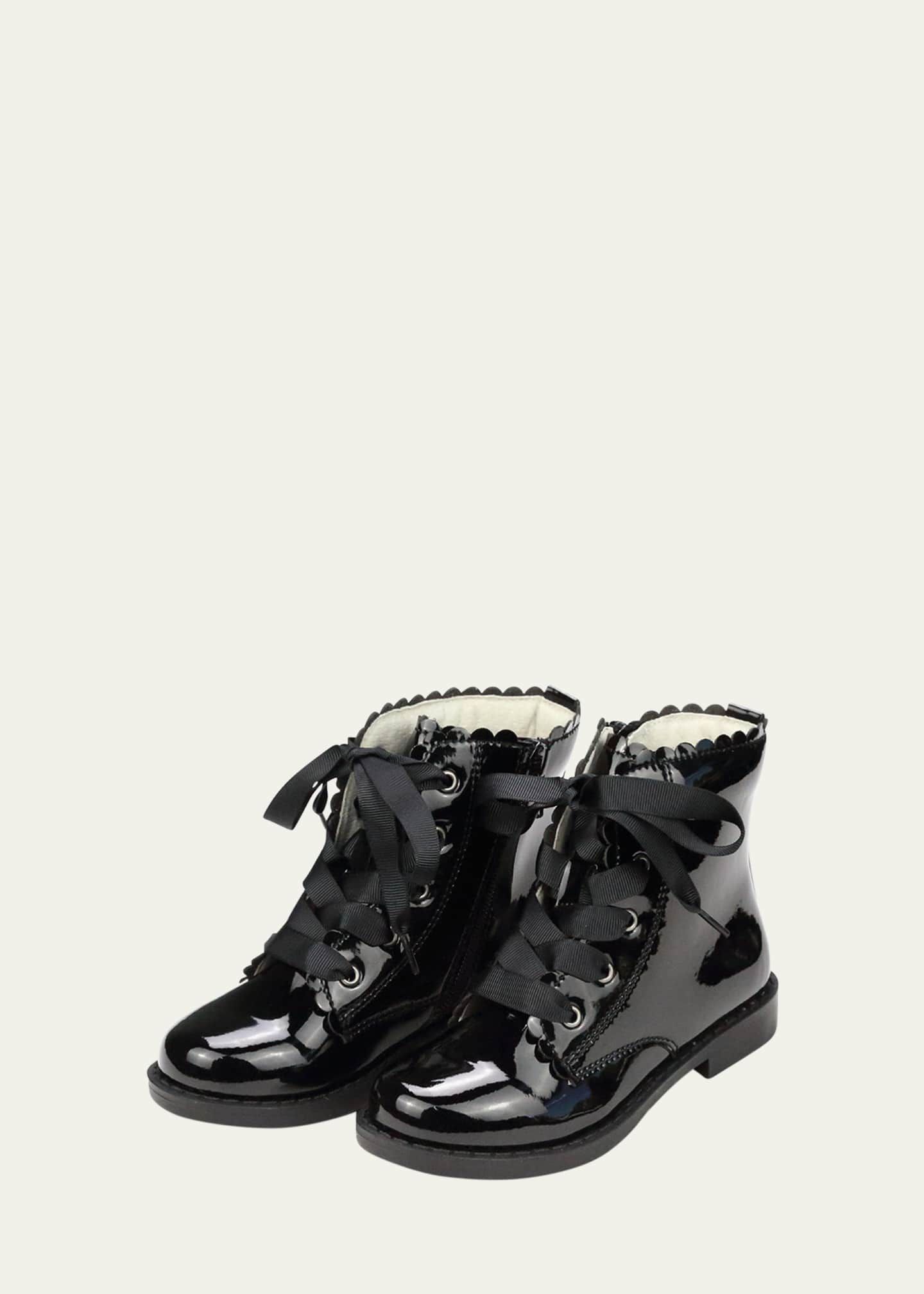 Toddler patent boots top