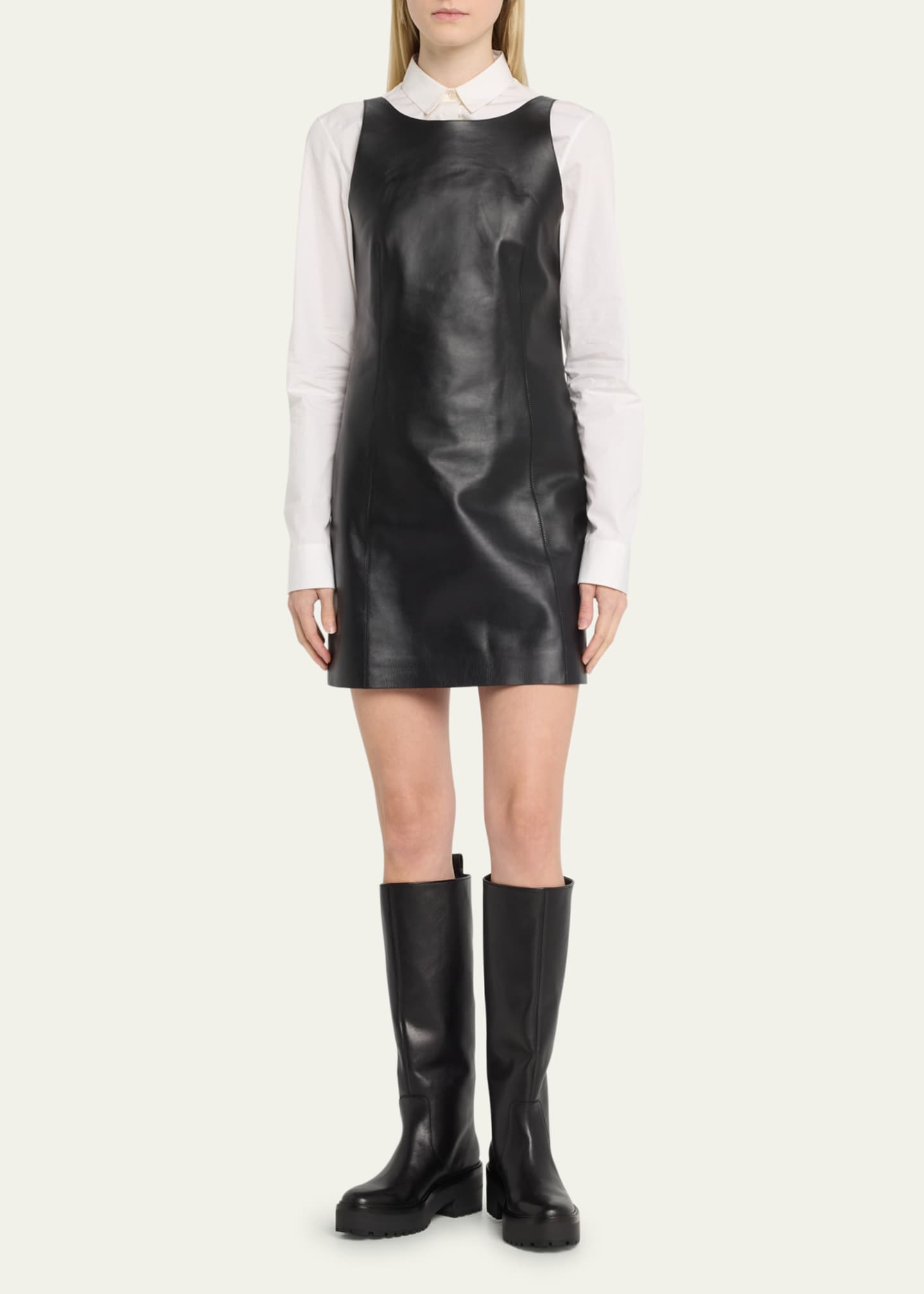 Loeffler Randall Carlee Tall Leather Moto Boots