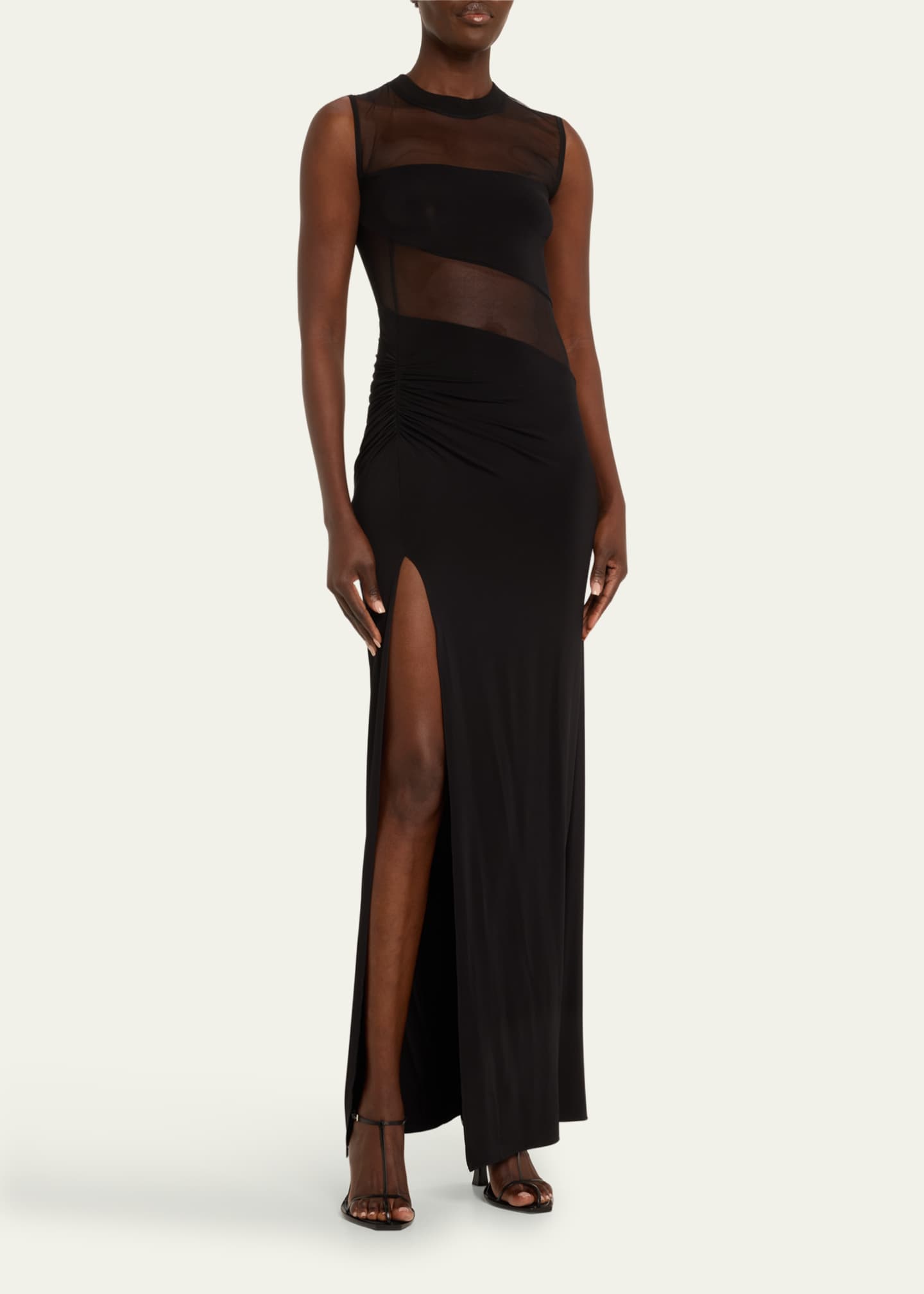 Sheer panel dress online