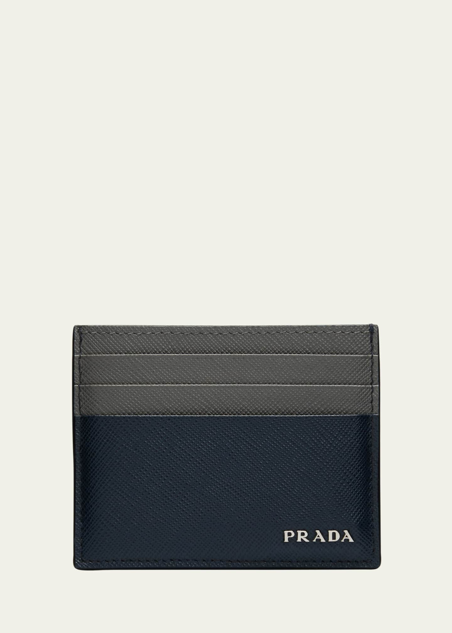 Prada Men's Saffiano Slim Card Holder Wallet - Bergdorf Goodman