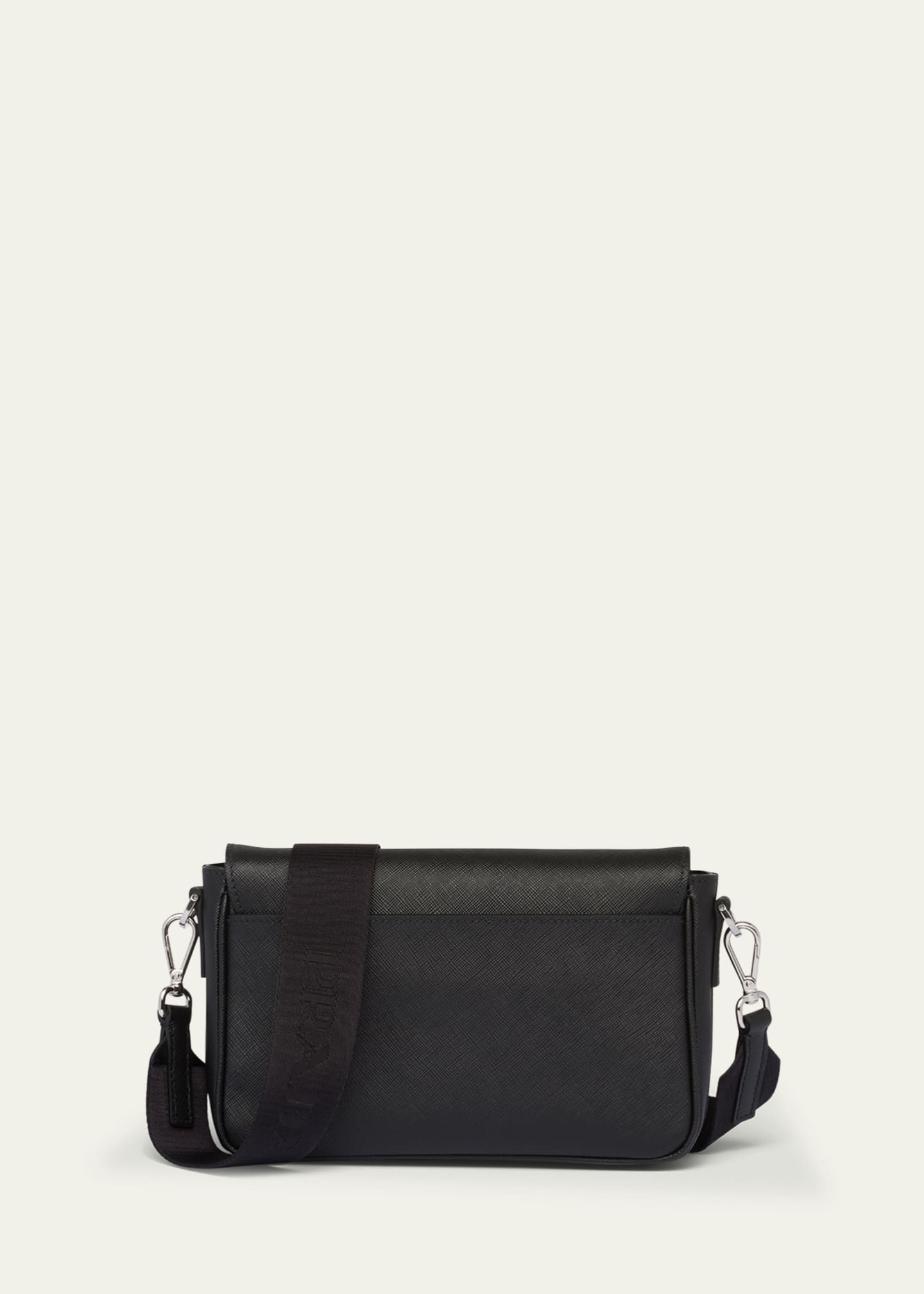 Prada White Saffiano Leather Mini Shoulder Bag