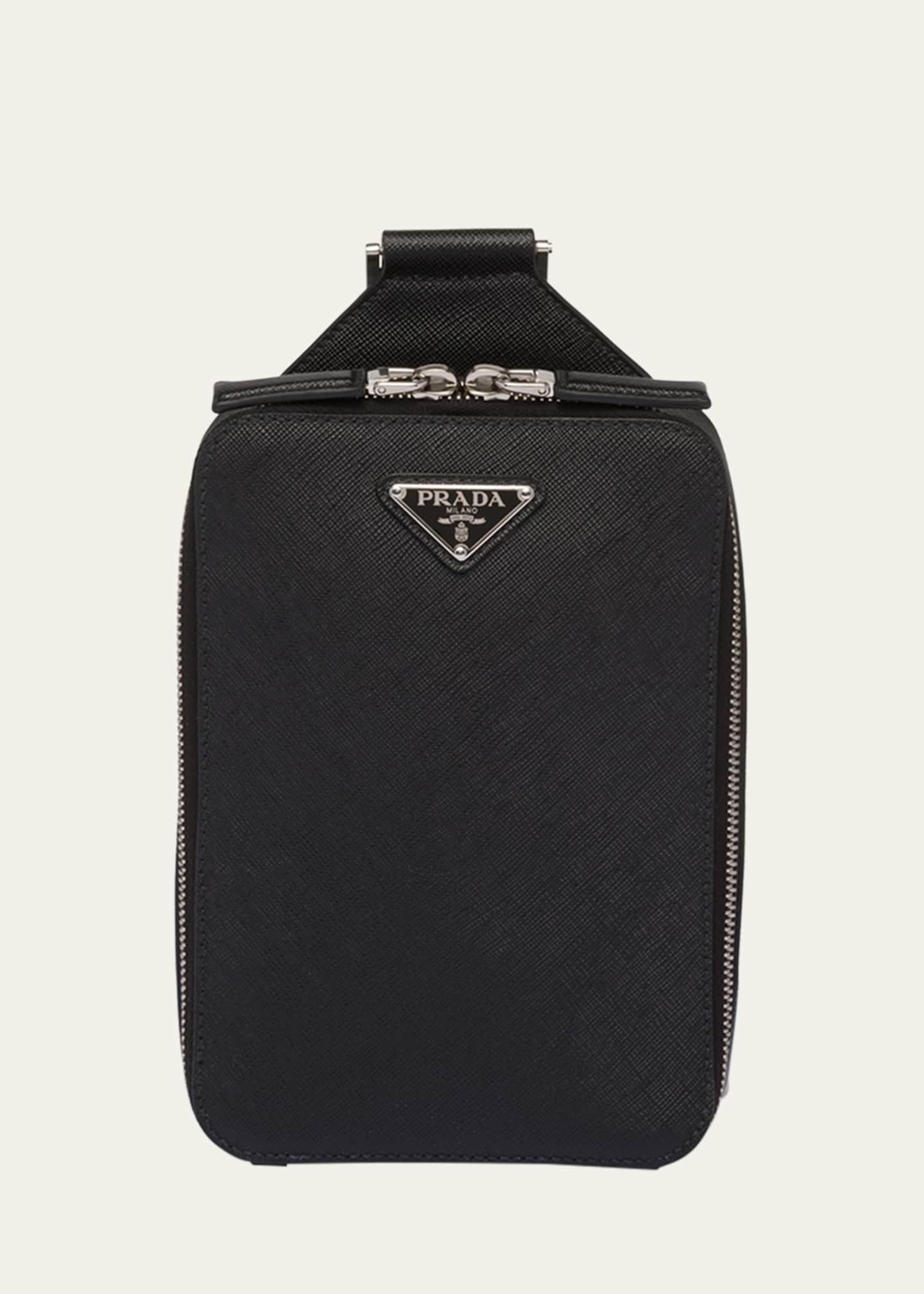 Prada Men s Saffiano Leather Sling Backpack