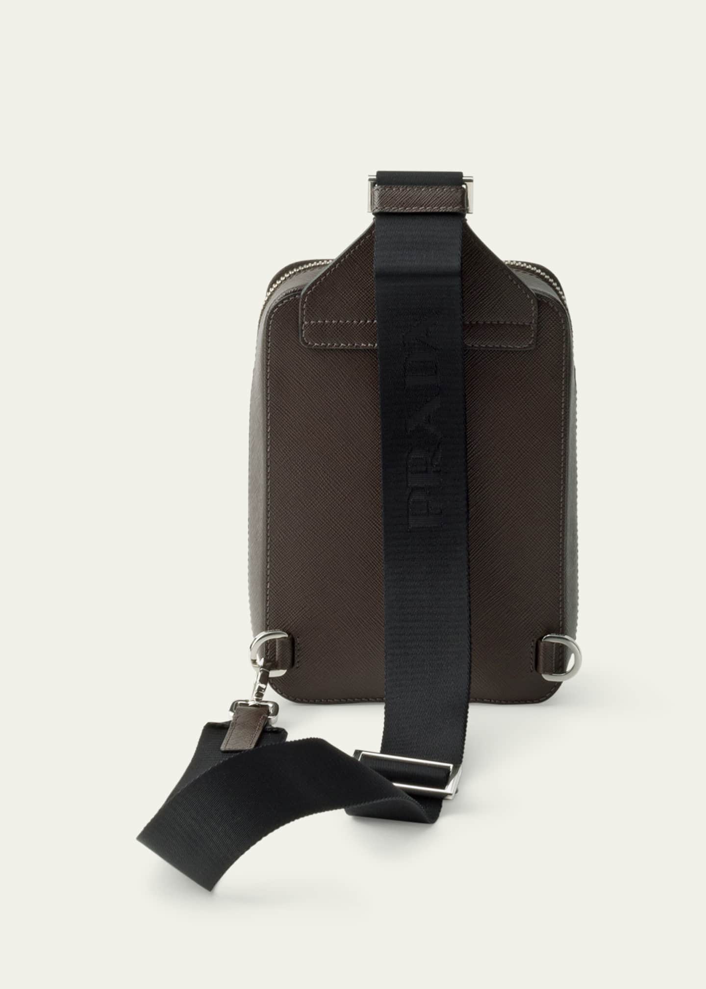 Prada Men's Saffiano Leather Sling Backpack Image 3 of 4