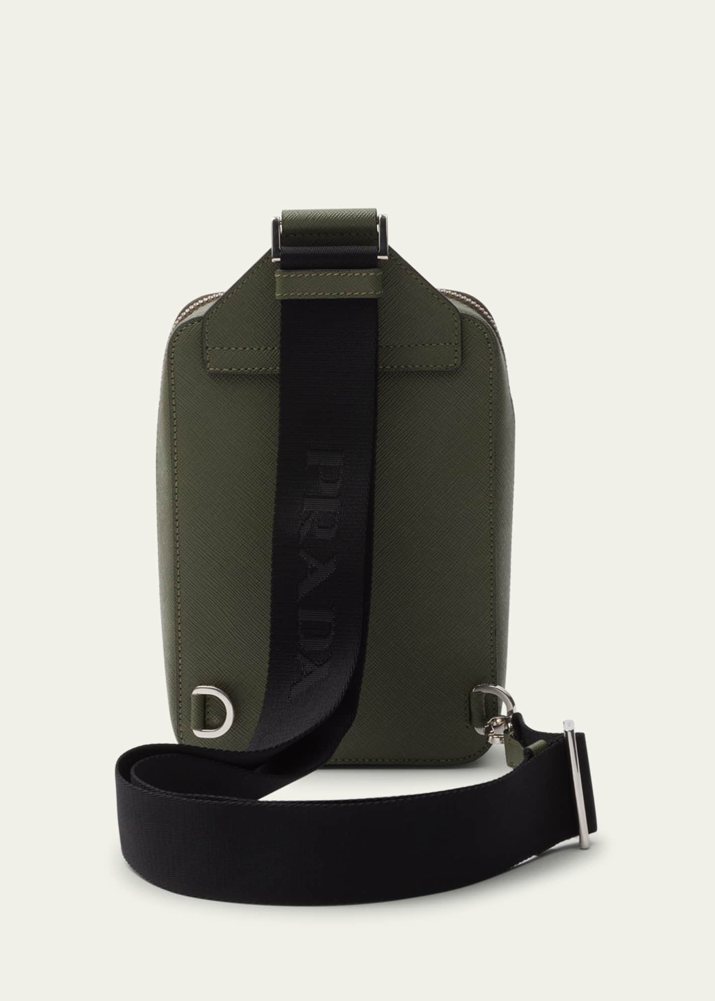 Prada Men's Saffiano Leather Sling Backpack - Bergdorf Goodman