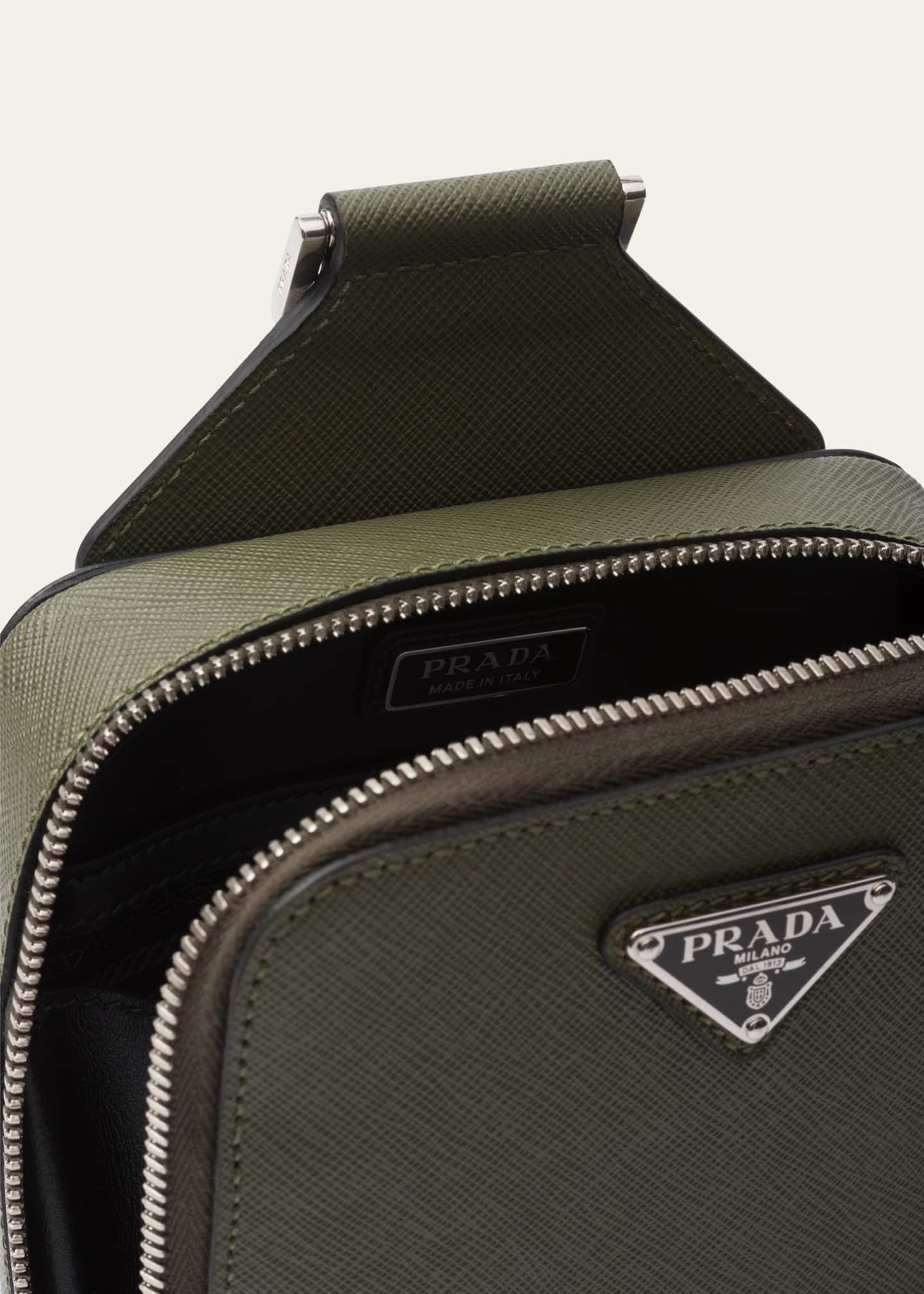 Prada saffiano backpack store