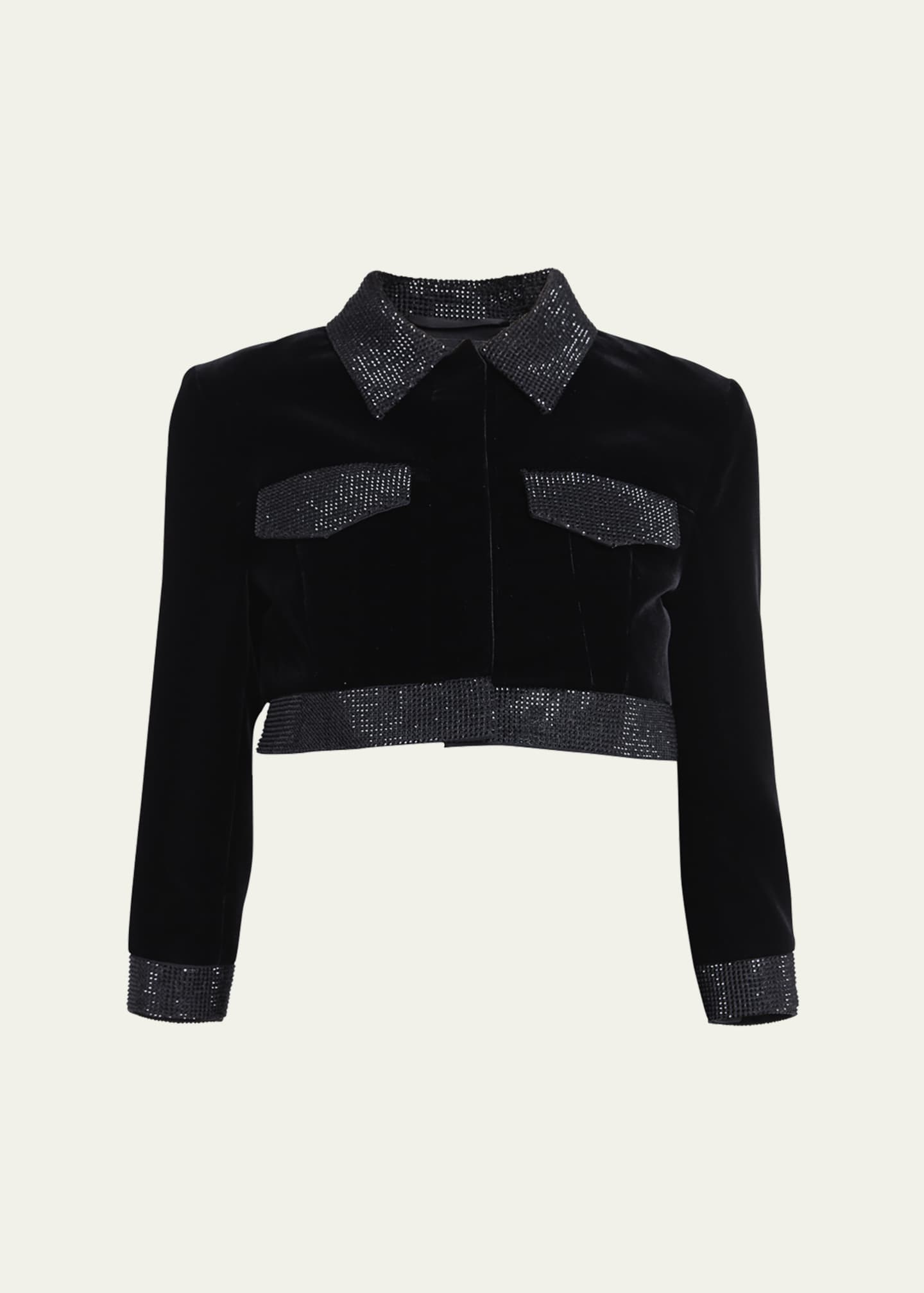 Crop velvet jacket new arrivals