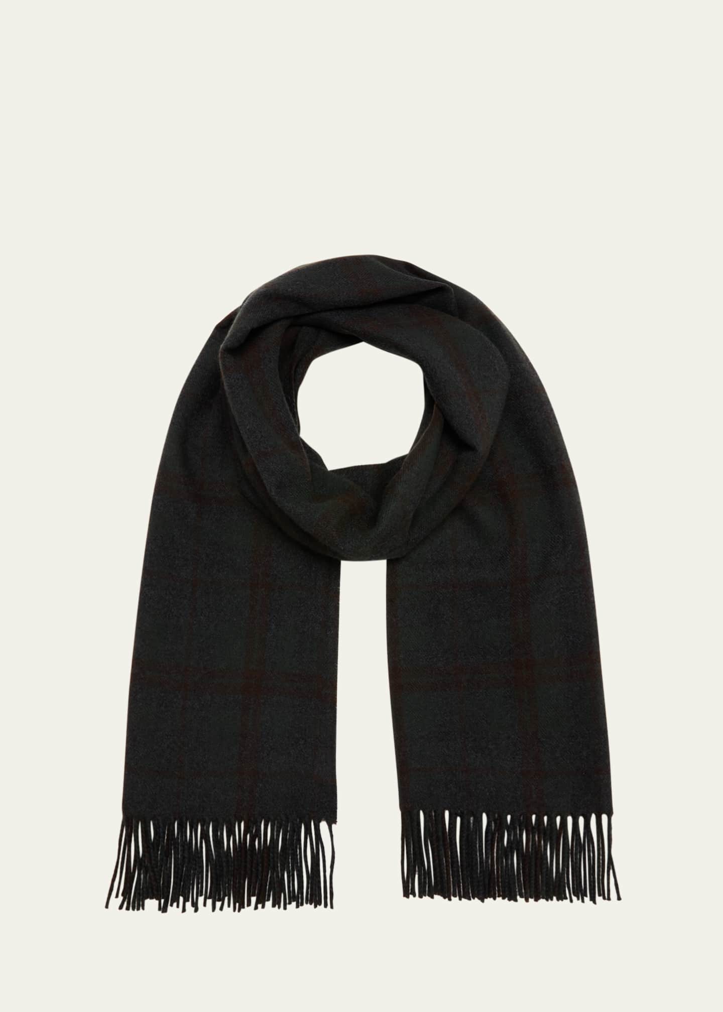 Loro Piana Men's Grande Cashmere Check Scarf Bergdorf Goodman