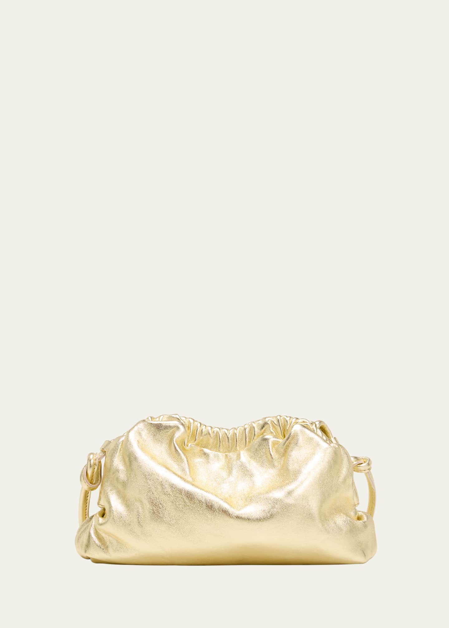 Mansur Gavriel Cloud Mini Metallic Leather Clutch Bag Image 1 of 5
