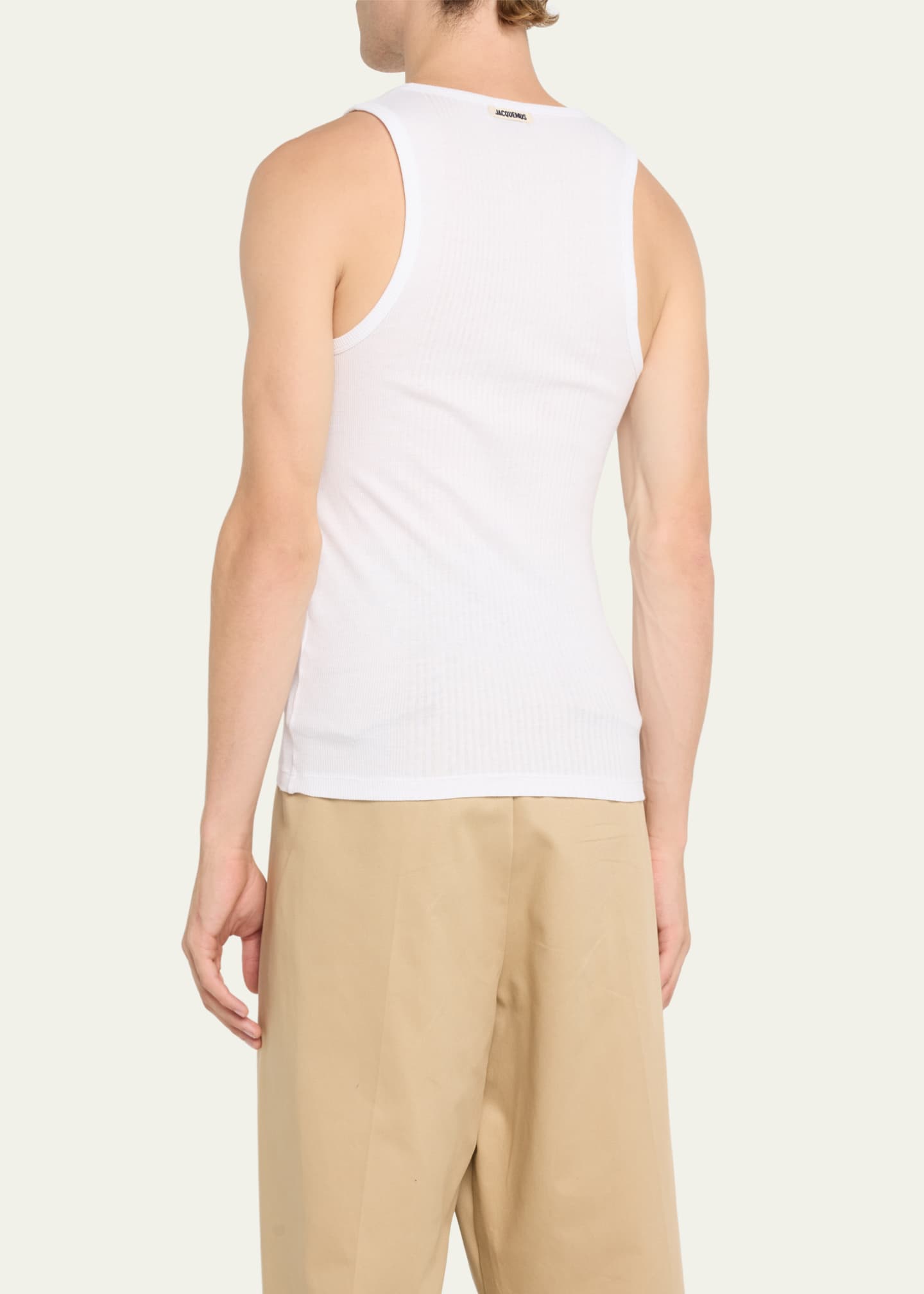 Jacquemus Men's Cotton Ribbed Tank Top Bergdorf Goodman