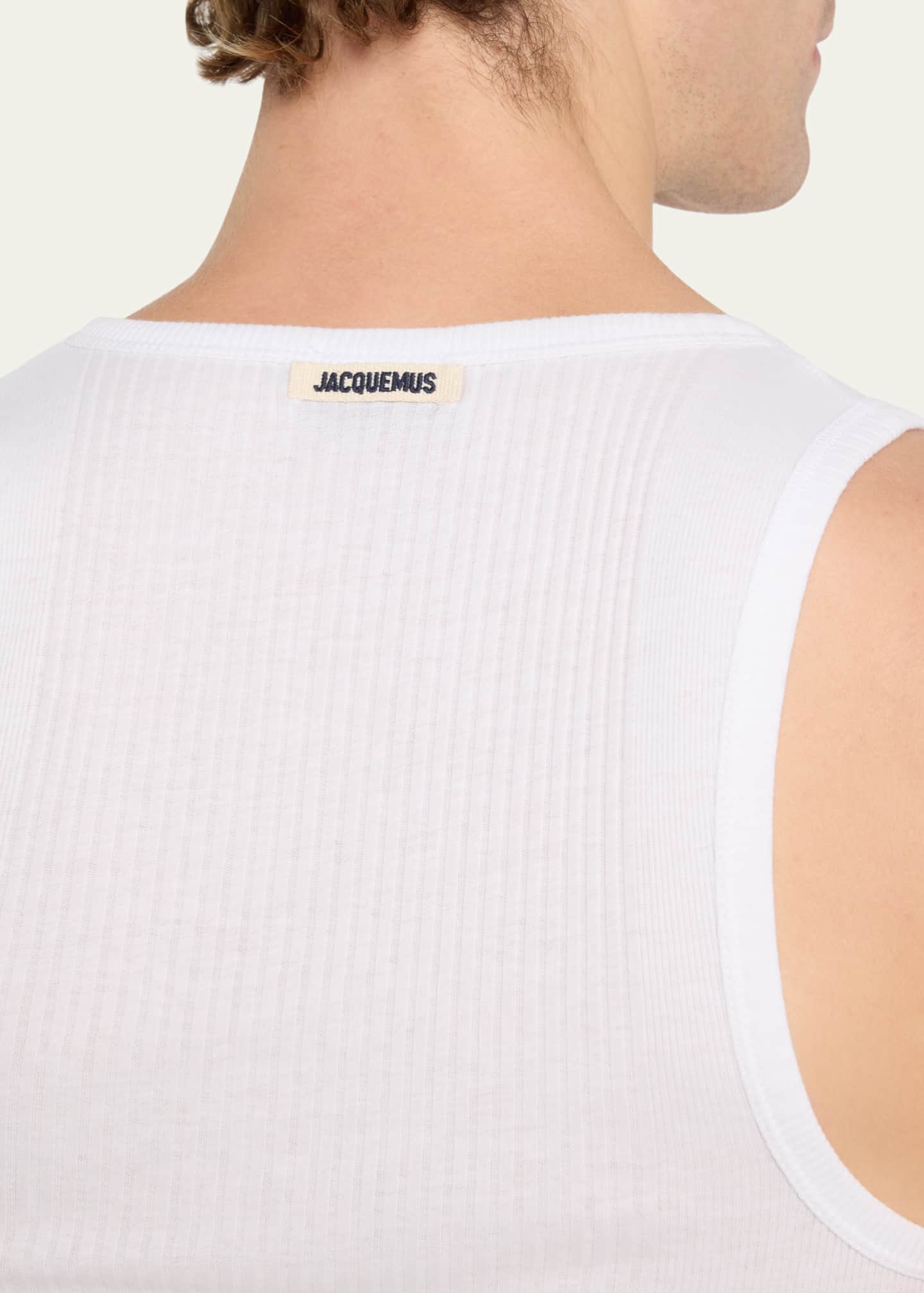 Jacquemus Men's Cotton Ribbed Tank Top Bergdorf Goodman