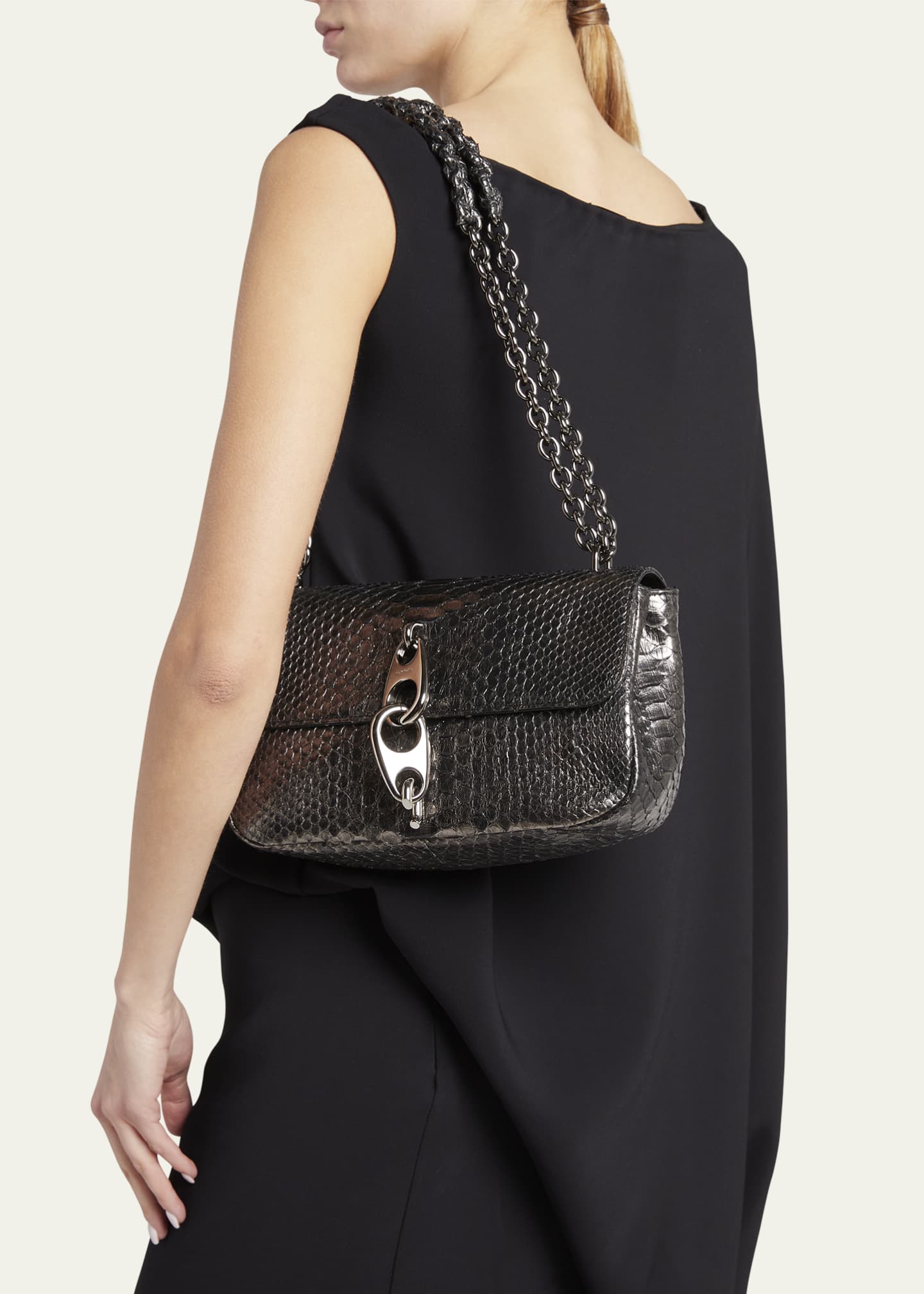 TOM FORD Carine Medium Metallic Python Shoulder Bag - Bergdorf Goodman