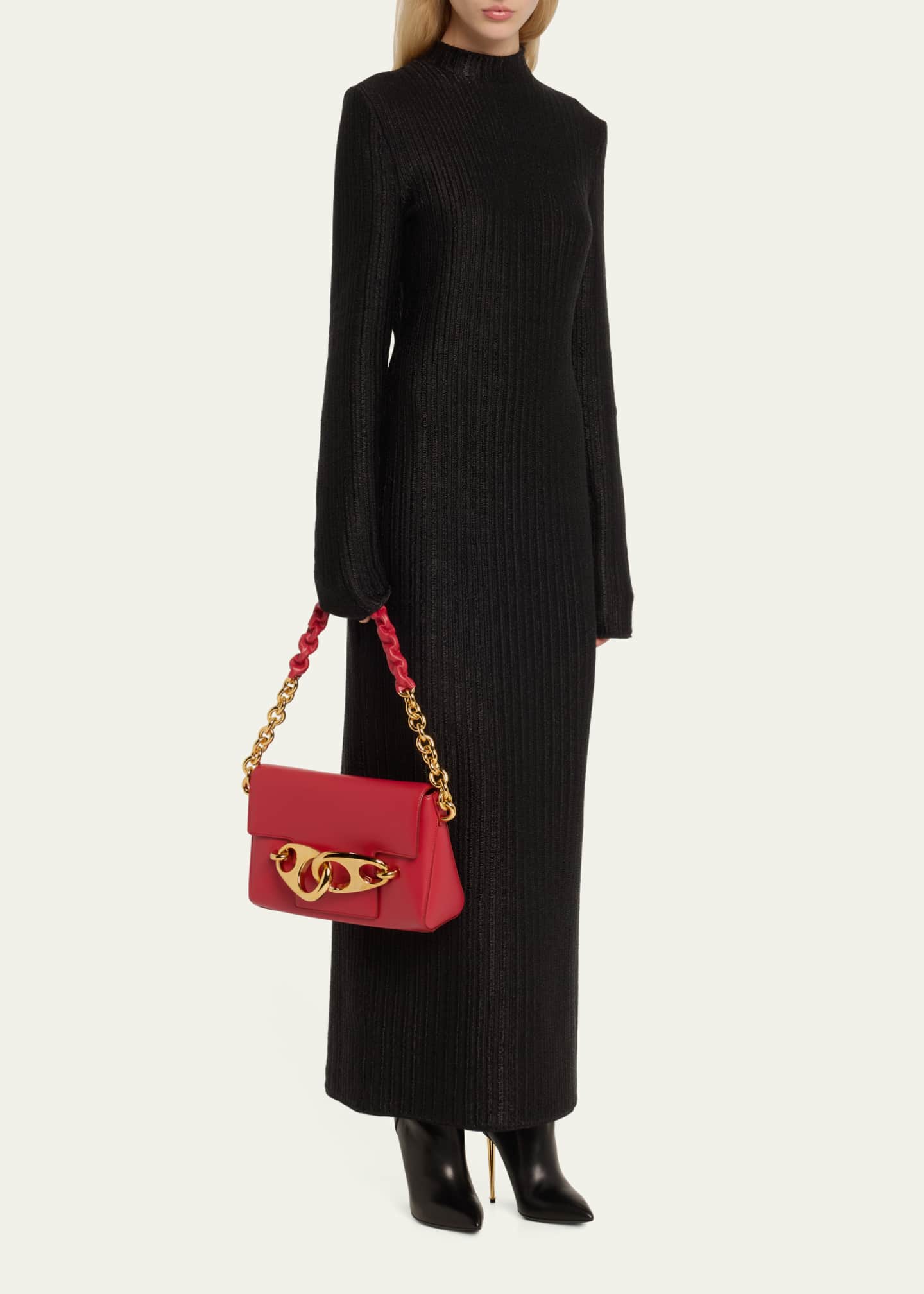 TOM FORD Carine Medium Leather Chain Shoulder Bag