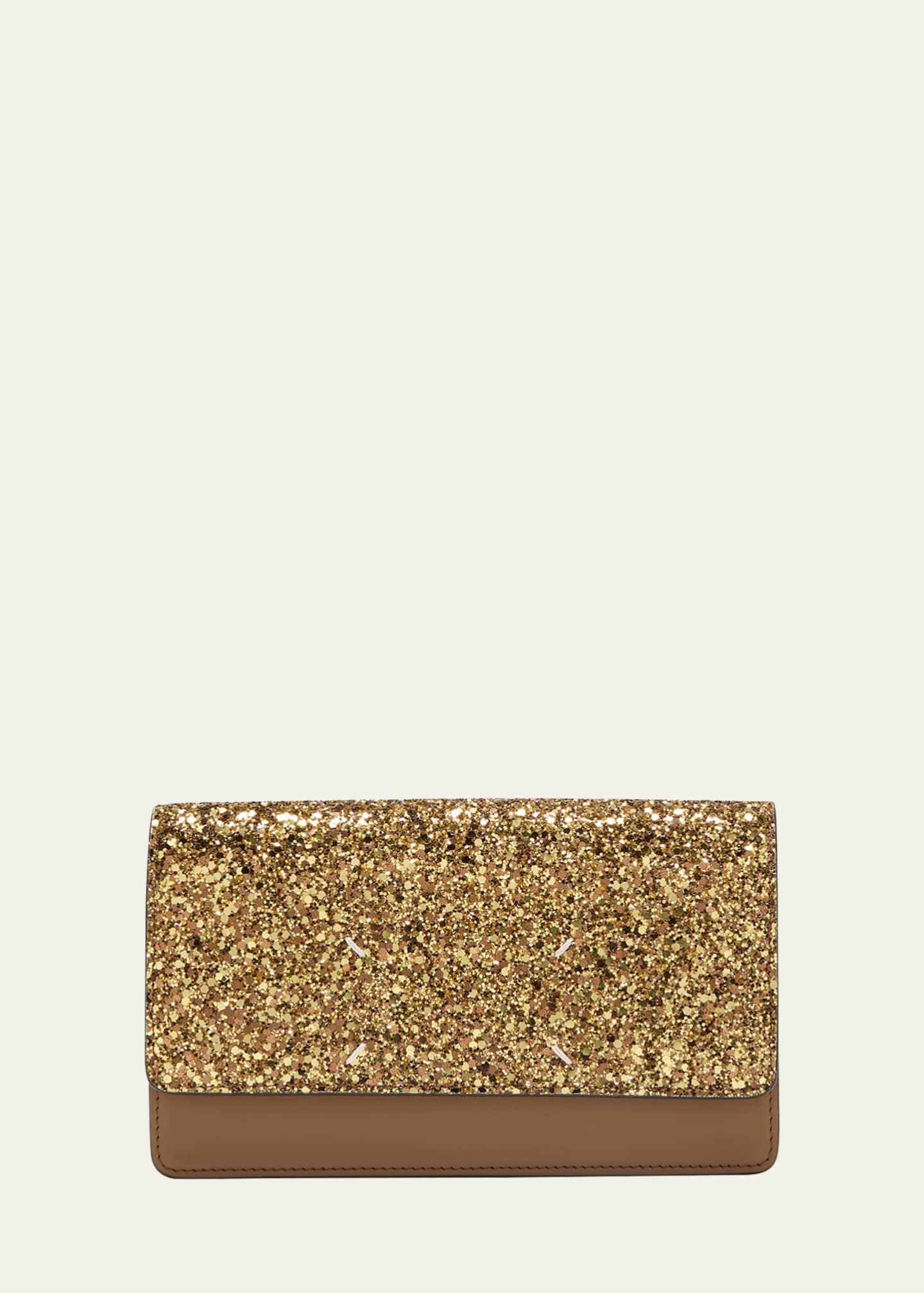 Maison Margiela Medium Glitter Leather Wallet on Chain