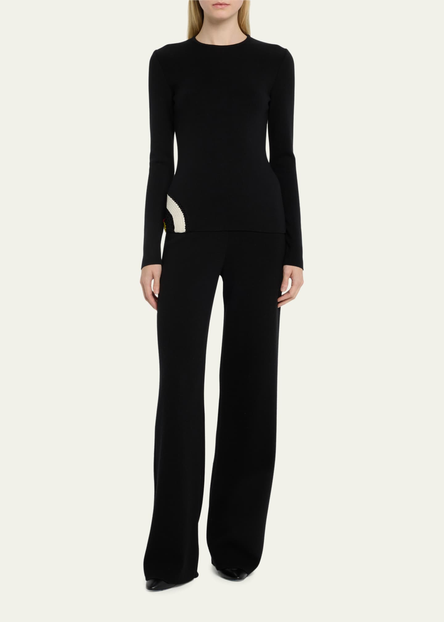 Gabriela Hearst Phoebe Knit Top with Crochet Detail Bergdorf Goodman